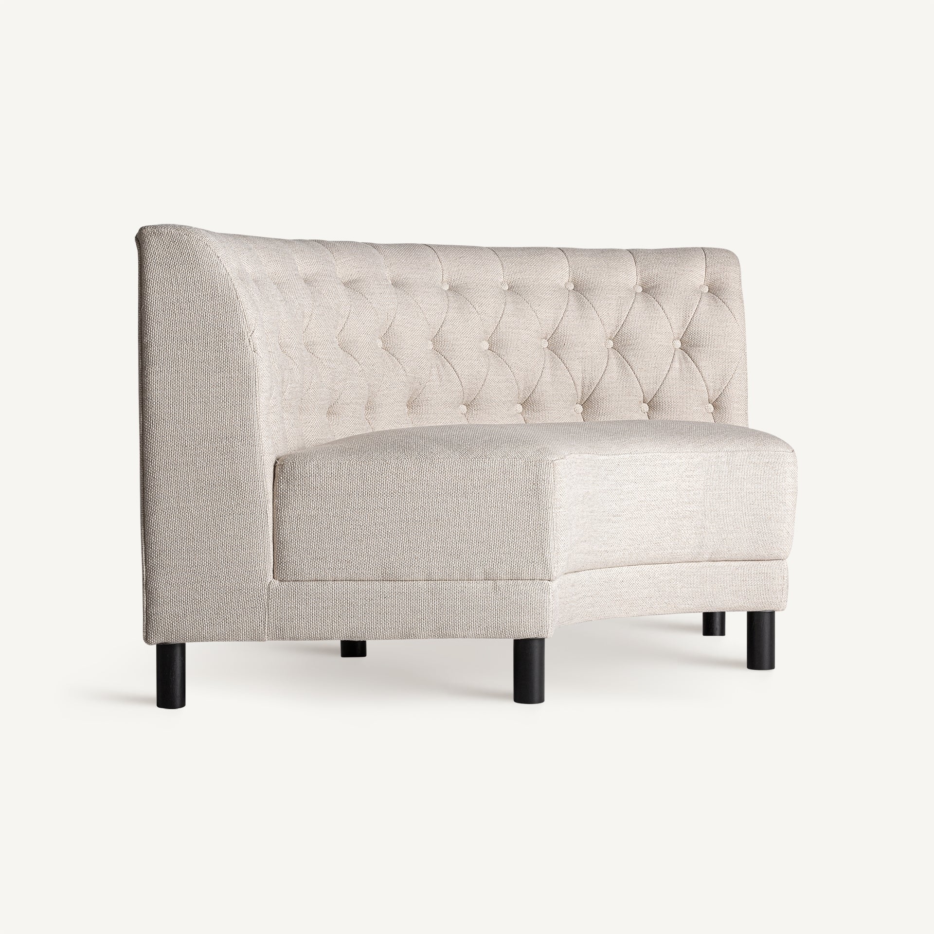 Canapé modulable crème noir lignes pures | VICAL Egna | REMO-HOME, mobilier design et décoration d'intérieur