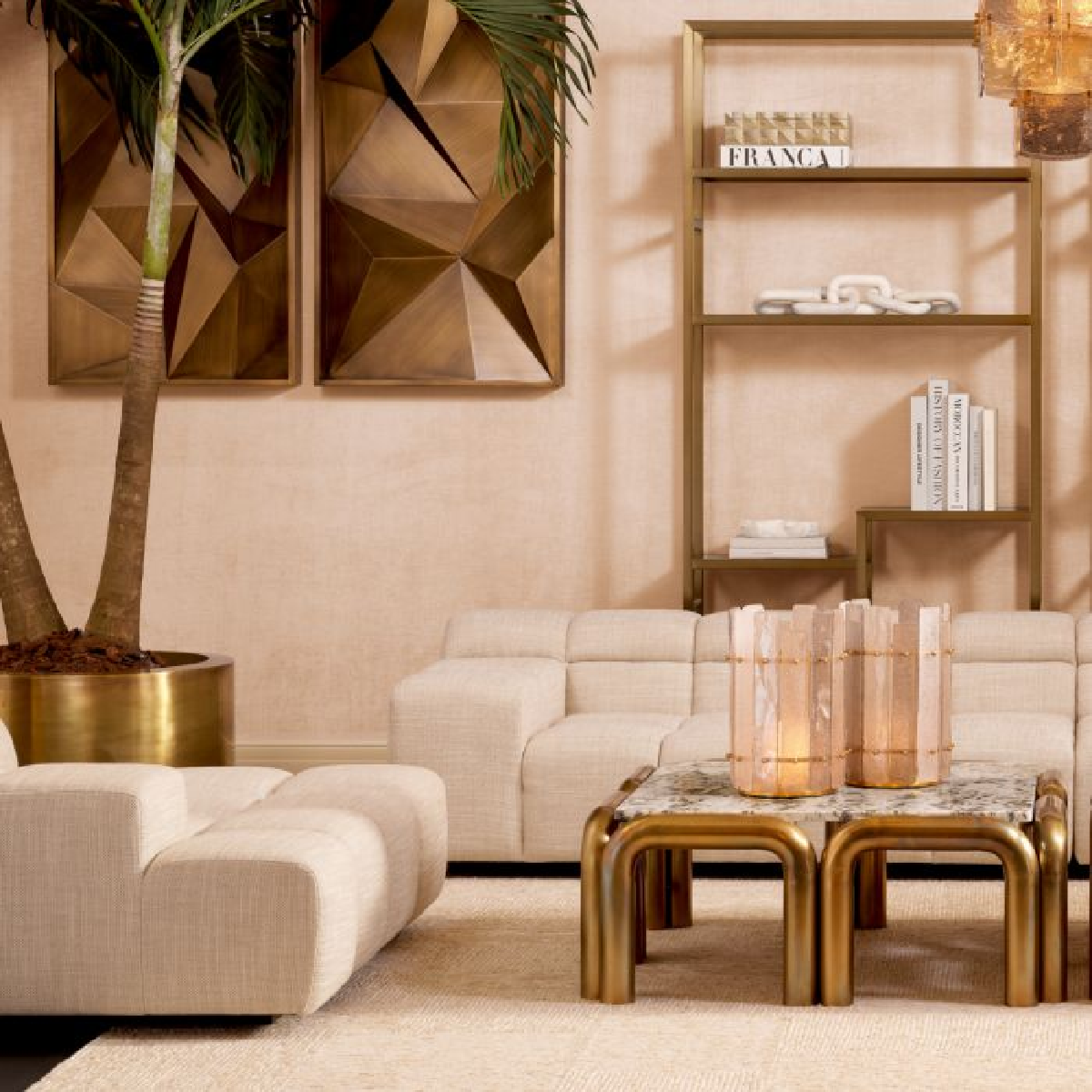 Canapé modulable en tissu beige | Eichholtz Hunter Left | REMO-HOME, mobilier et décoration d'intérieur