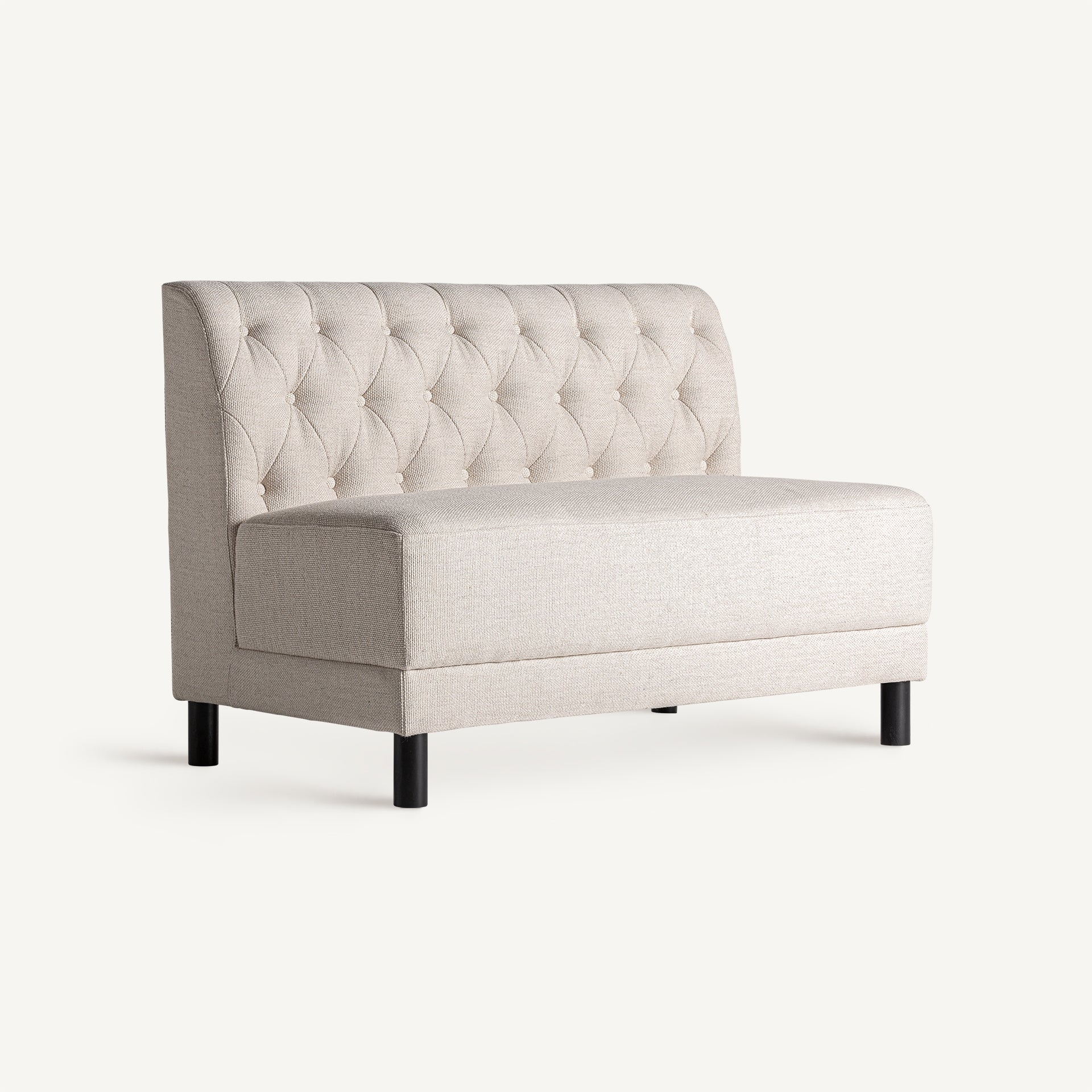 Canapé modulable monochrome noir tissu anti-taches | VICAL Egna | REMO-HOME, mobilier design et décoration d'intérieur