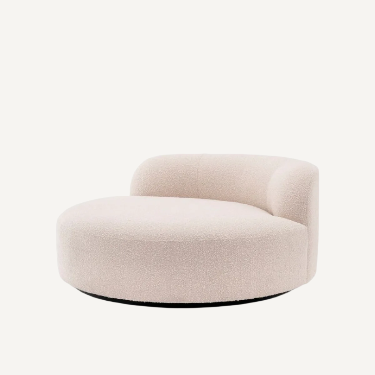 Canapé rond 2 places bouclé crème | Eichholtz Bjorn | REMO-HOME, mobilier et décoration d'intérieur