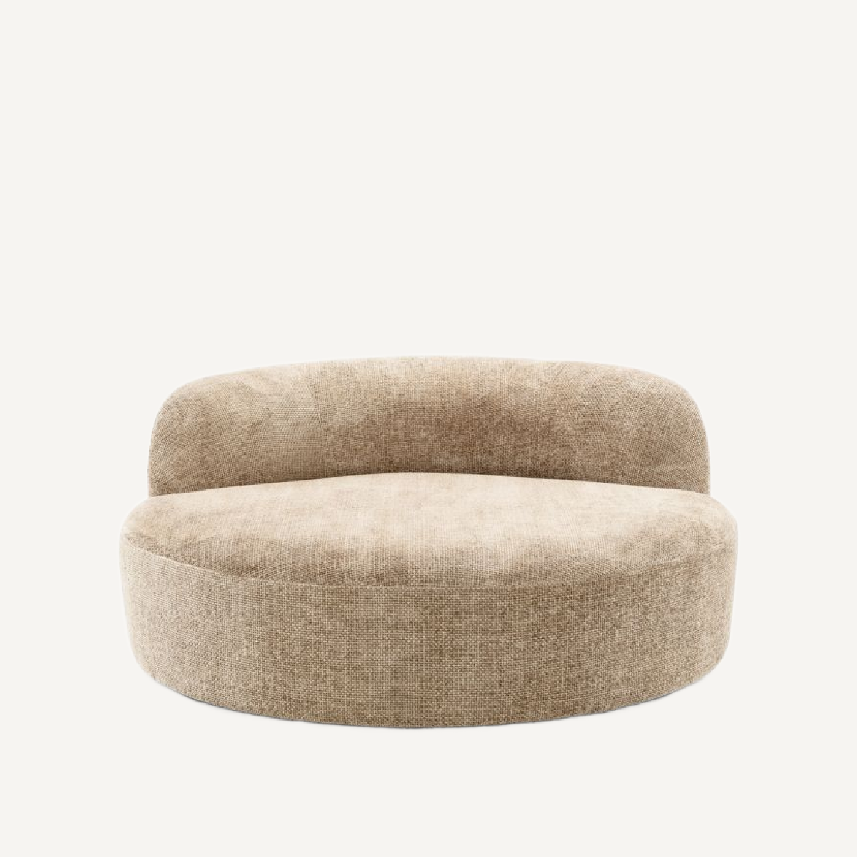 Canapé rond 2 places en tissu sable | Eichholtz Bjorn | REMO-HOME, mobilier et décoration d'intérieur