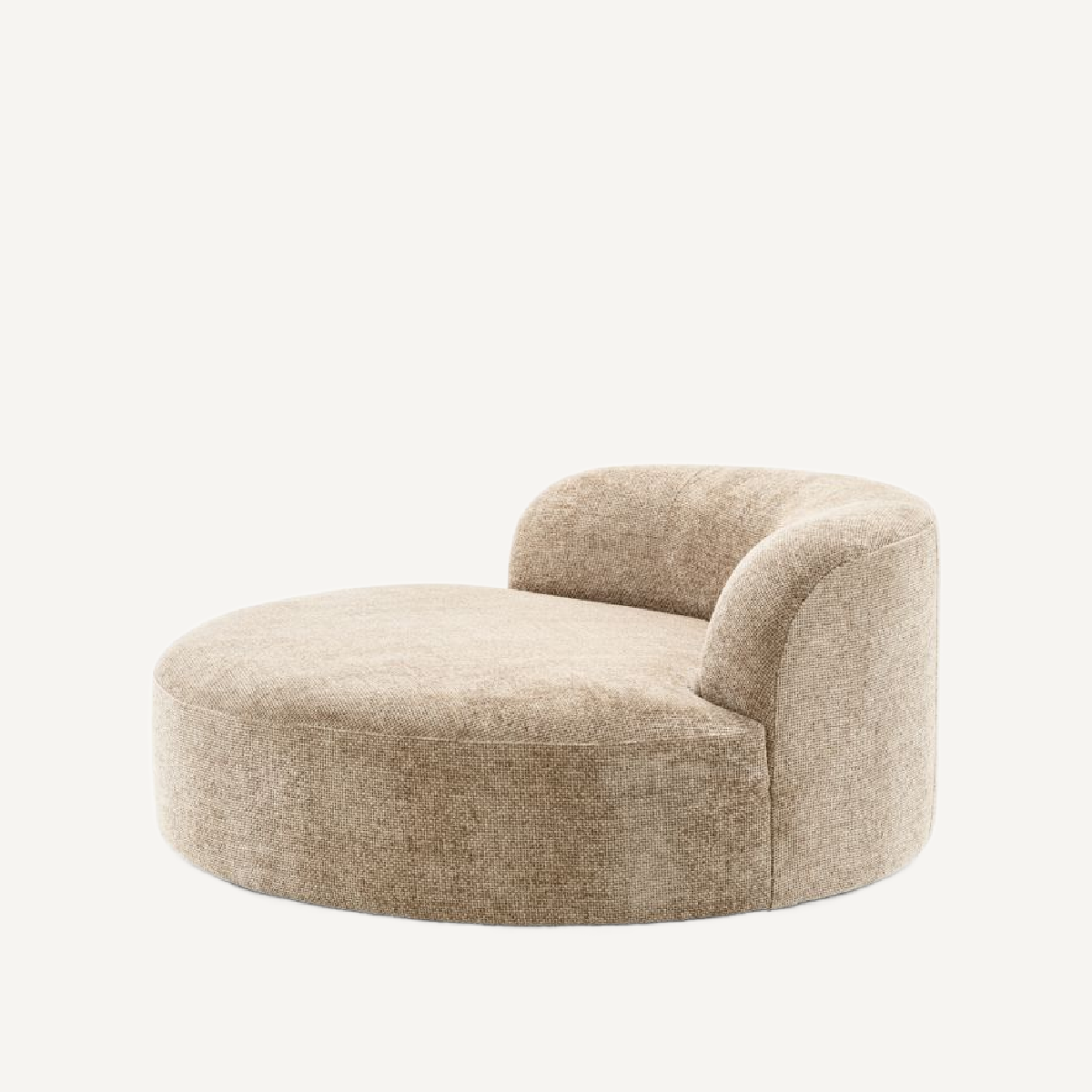 Canapé rond 2 places en tissu sable | Eichholtz Bjorn | REMO-HOME, mobilier et décoration d'intérieur