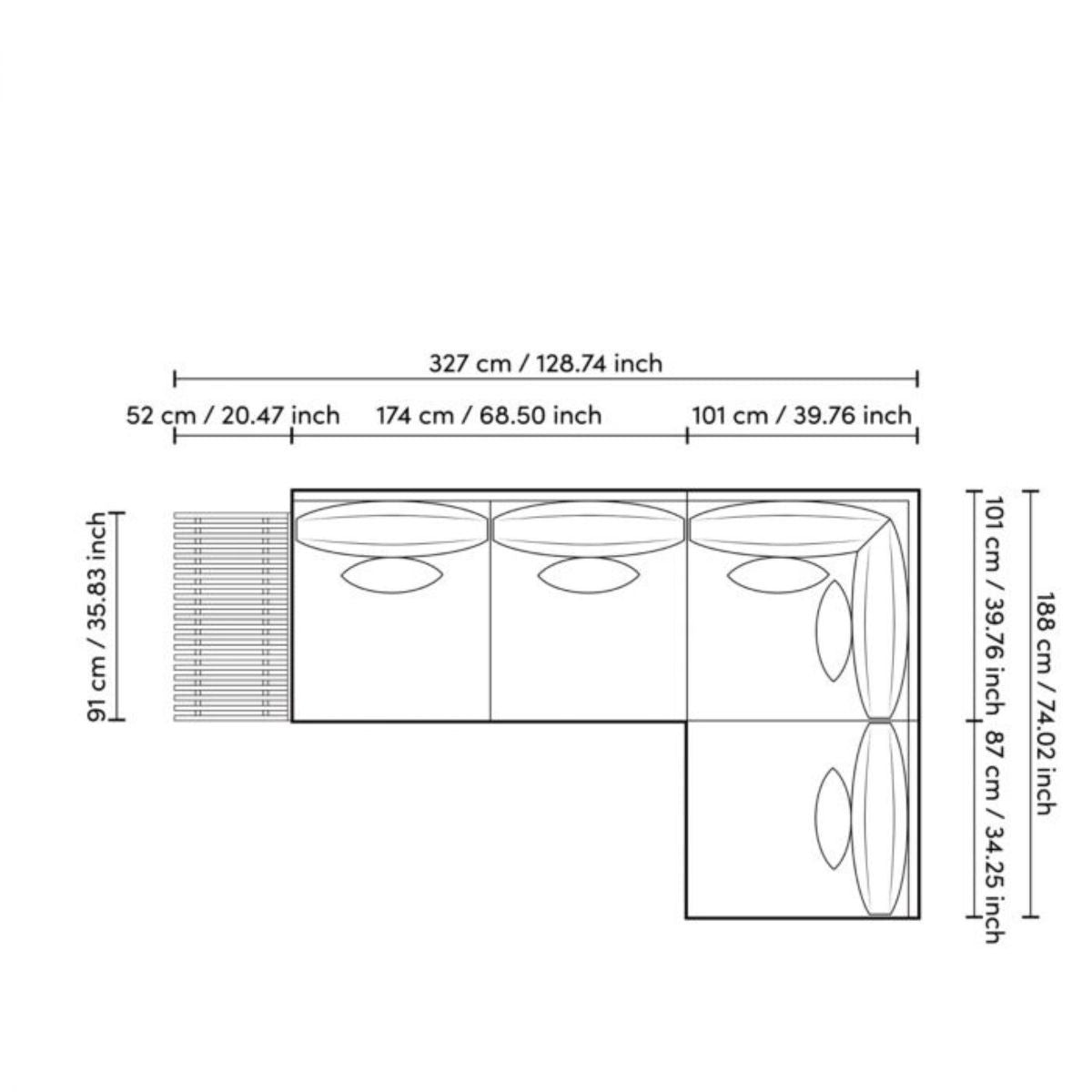 Canapé d'extérieur 3-4 places en métal sable | Eichholtz Royal Palm | REMO-HOME, mobilier et décoration d'intérieur