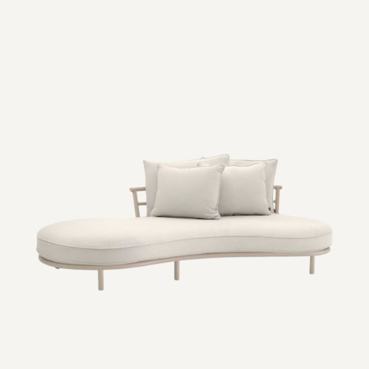 Canapé d'extérieur 3 places en métal sable | Eichholtz Laguno Right | REMO-HOME, mobilier et décoration d'intérieur