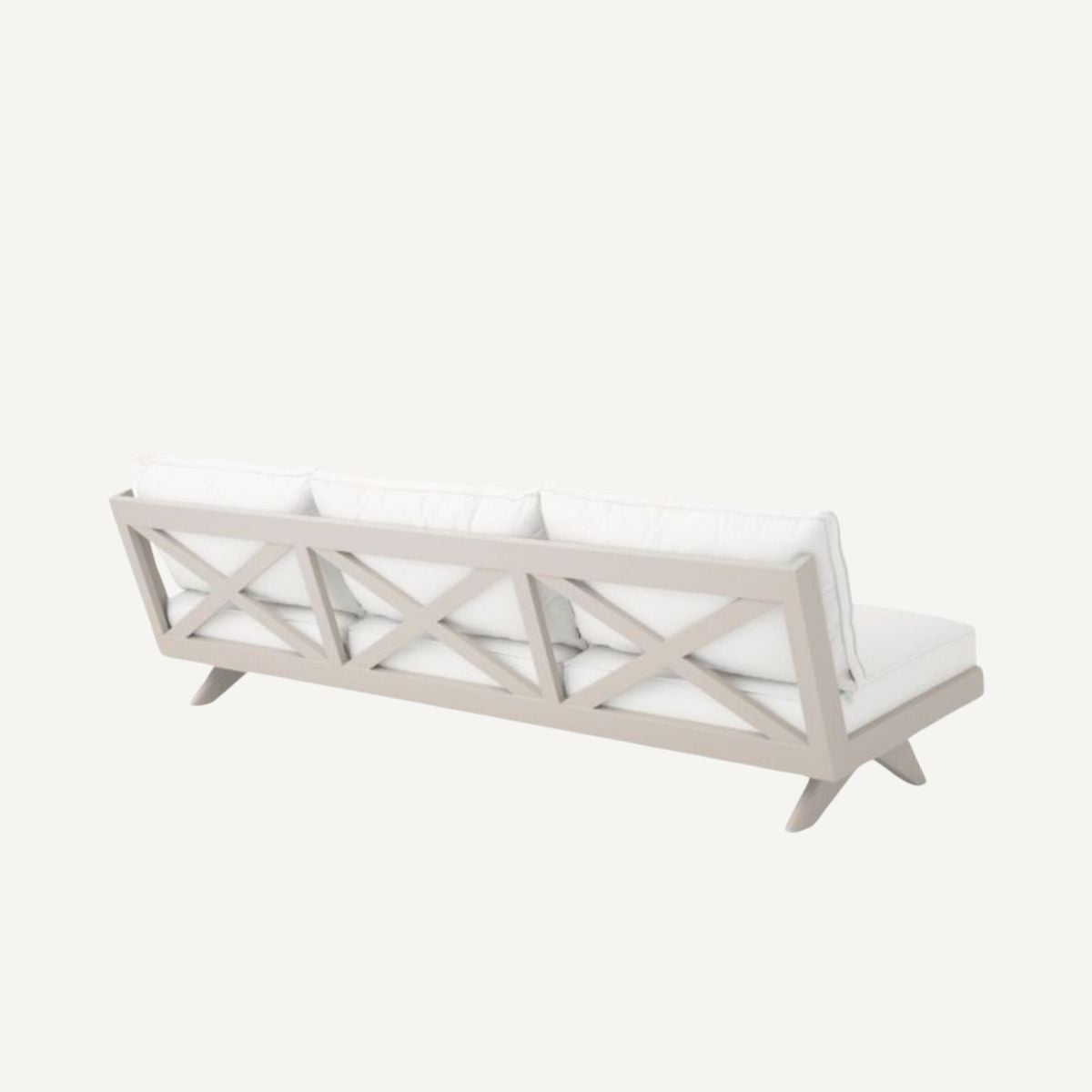 Canapé d'extérieur 3 places en métal sable | Eichholtz Lomax | REMO-HOME, mobilier et décoration d'intérieur