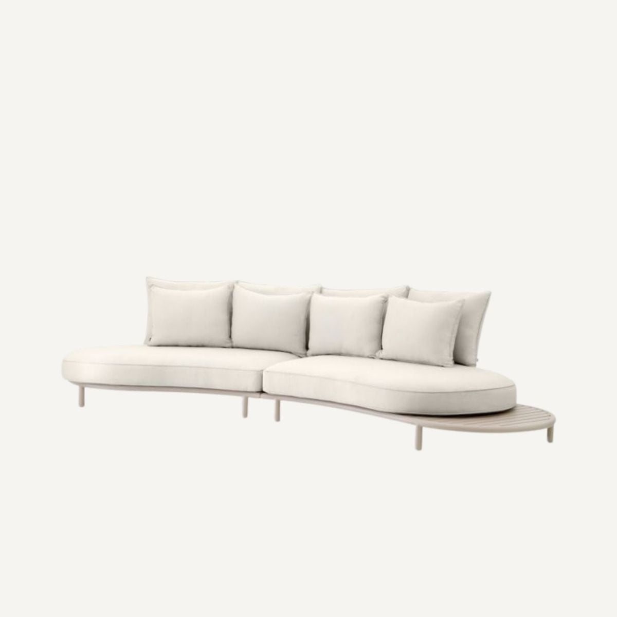 Canapé d'extérieur 4 places en métal sable | Eichholtz Laguno | REMO-HOME, mobilier et décoration d'intérieur