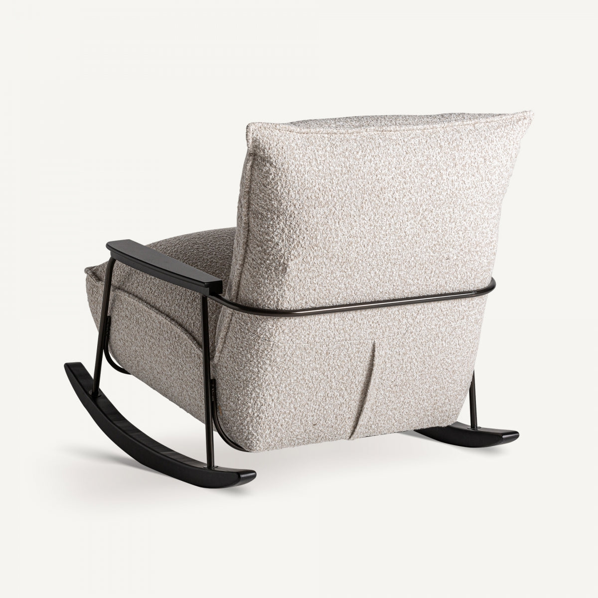 Chaise à bascule en tissu beige | VICAL Zwalm | REMO-HOME, mobilier design et décoration d'intérieur