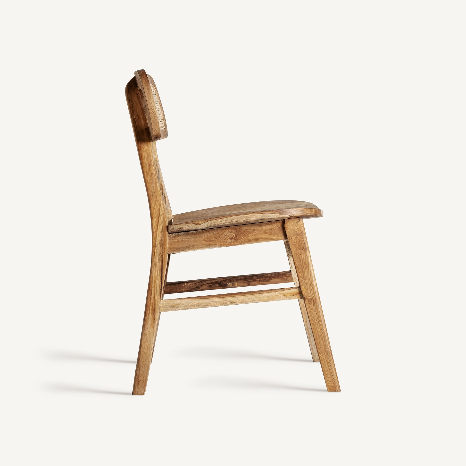 Chaise bois teck et rotin naturel tressé | VICAL Bludenz | REMO-HOME, mobilier design et décoration d'intérieur
