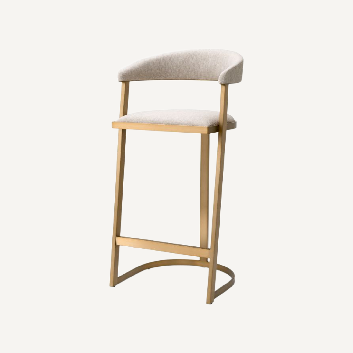 Chaise de bar en tissu blanc écru | Eichholtz Dexter | REMO-HOME, mobilier et décoration d'intérieur