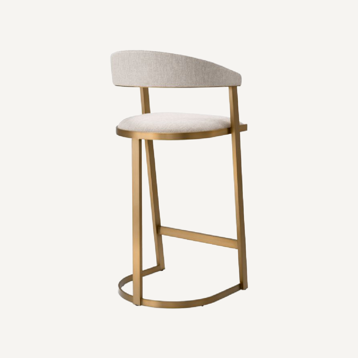 Chaise de bar en tissu blanc écru | Eichholtz Dexter | REMO-HOME, mobilier et décoration d'intérieur