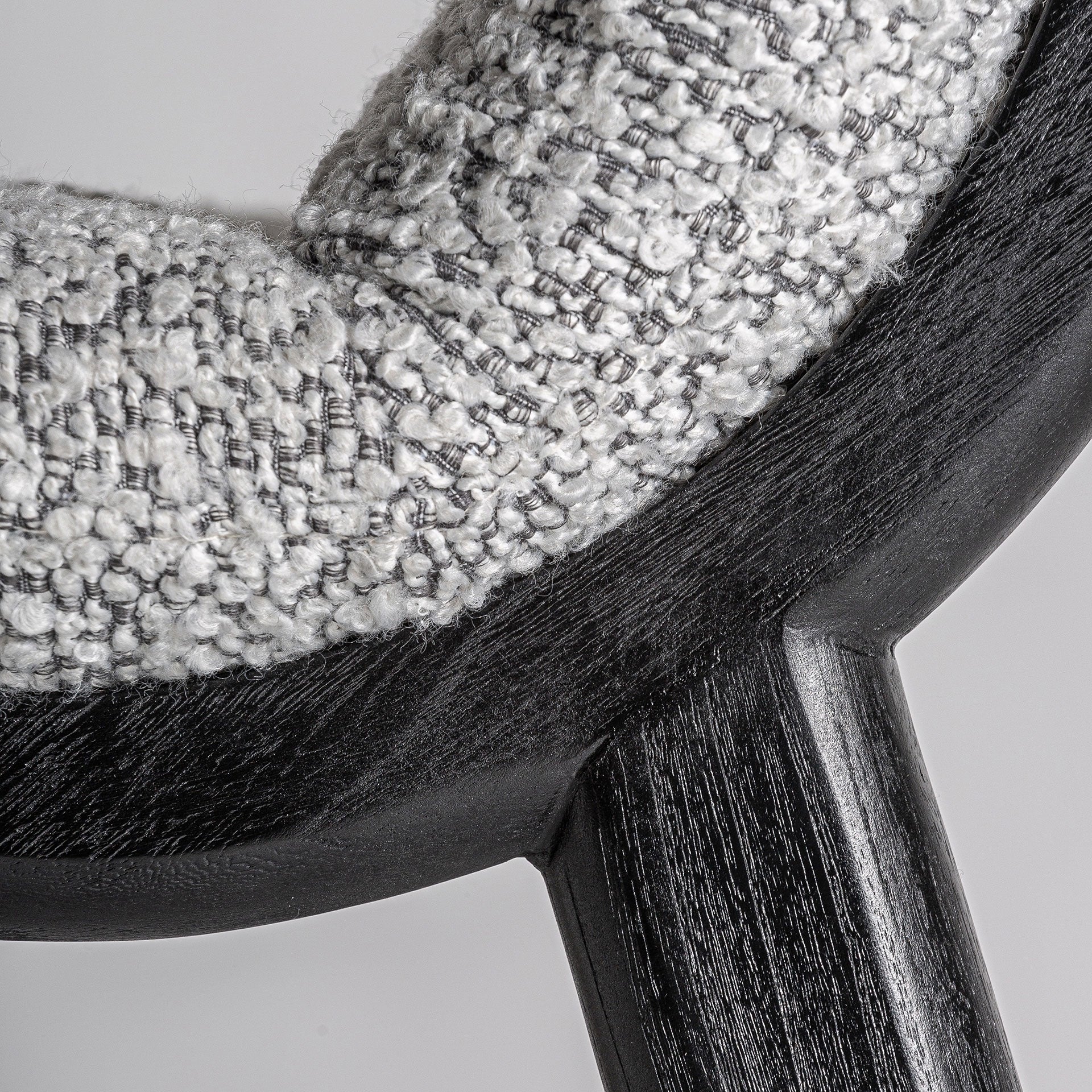 Chaise de bar en tissu gris | VICAL Jacquard | REMO-HOME, mobilier design et décoration d'intérieur