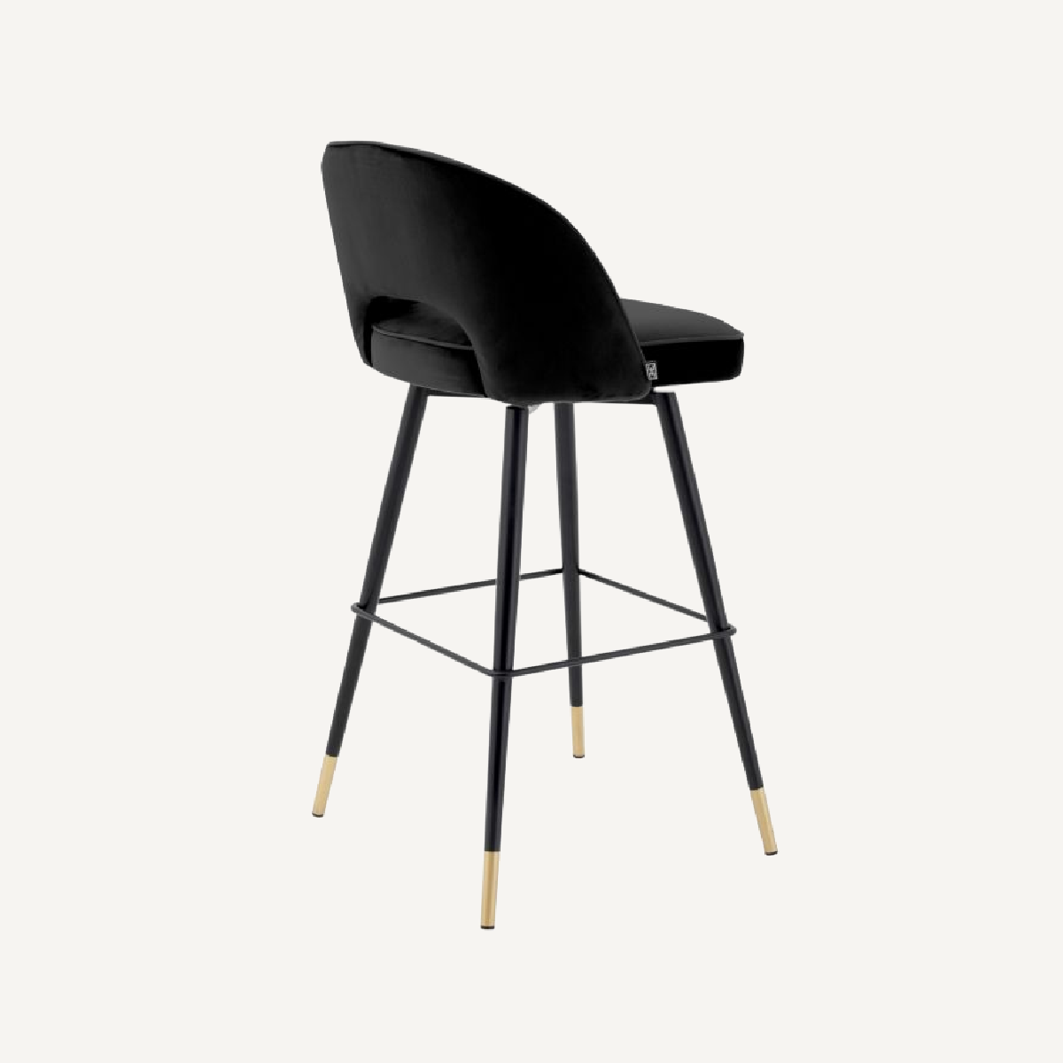 Chaise de bar en velours noir (lot de 2) | Eichholtz Cliff | REMO-HOME, mobilier et décoration d'intérieur