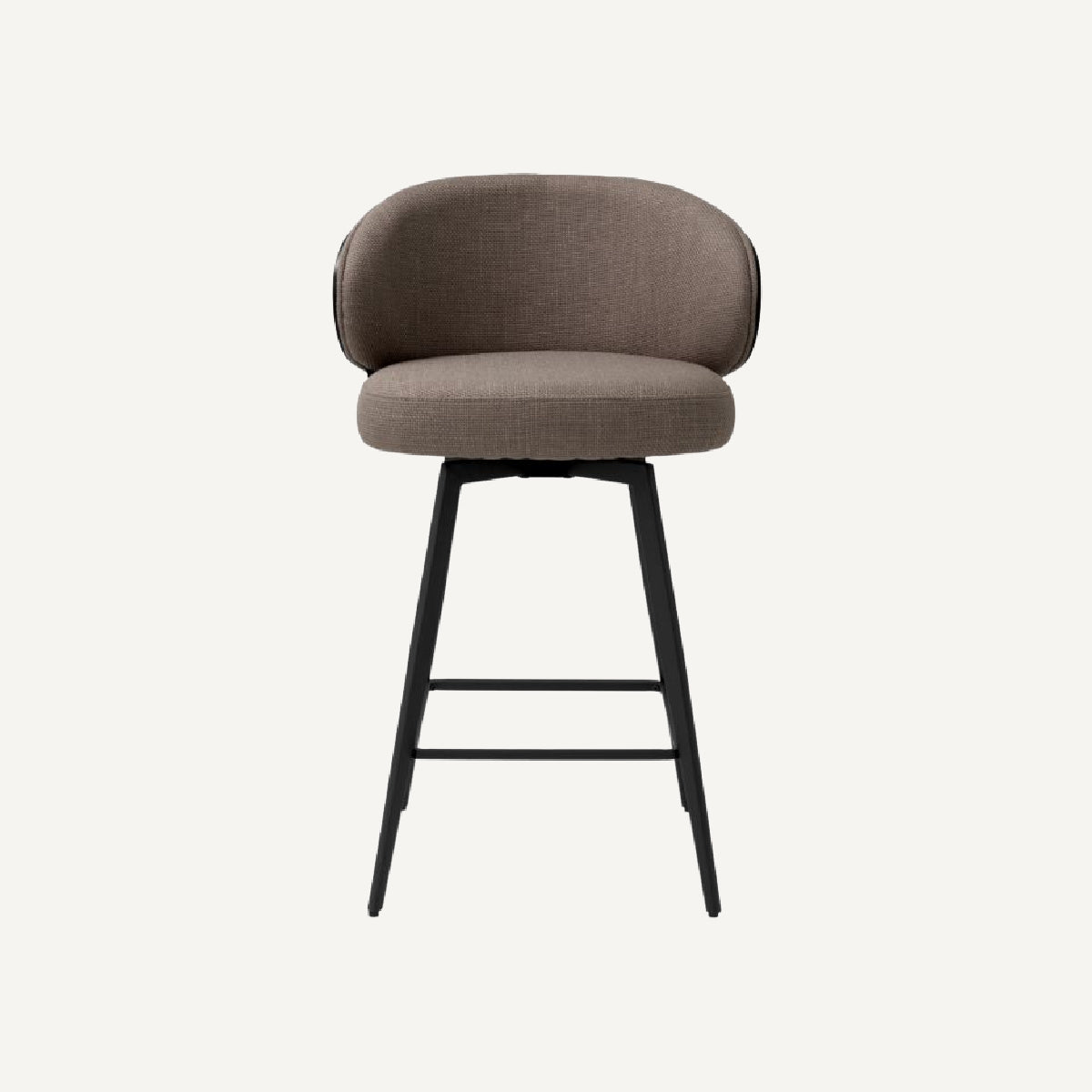 Chaise de comptoir en tissu marron | Eichholtz Camerota | REMO-HOME, mobilier et décoration d'intérieur
