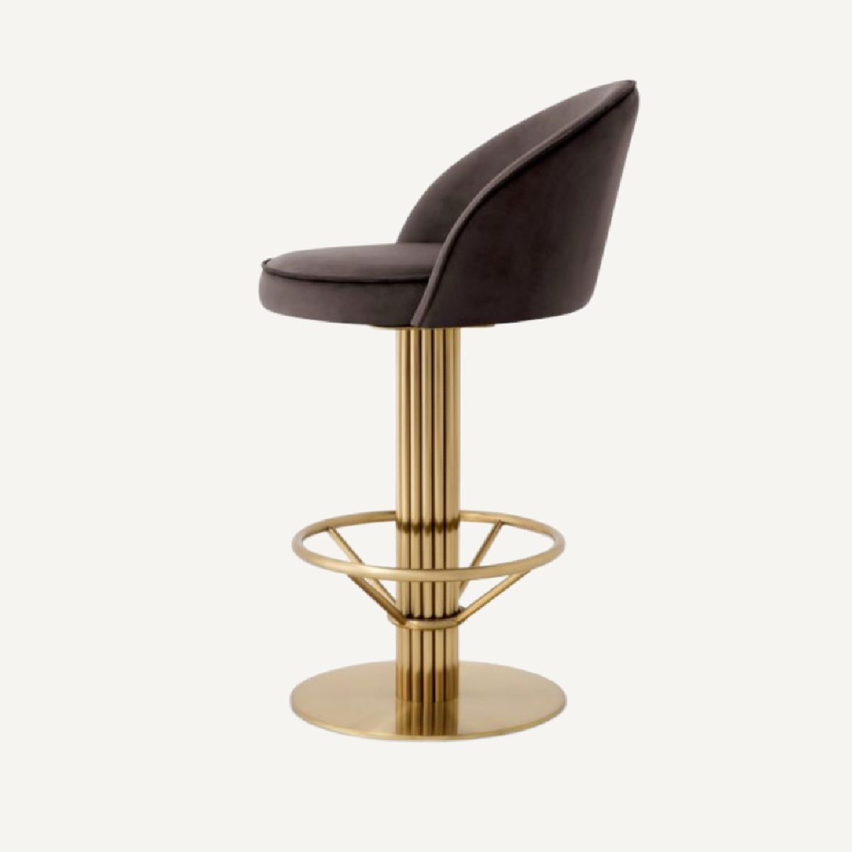 Chaise de comptoir en velours gris | Eichholtz Dorland | REMO-HOME, mobilier et décoration d'intérieur