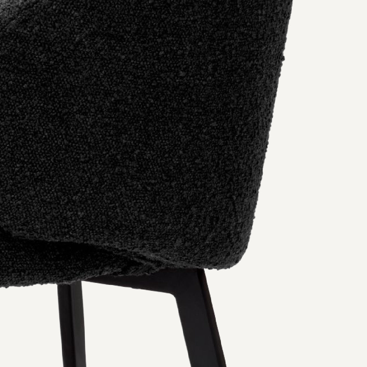 Chaise de salle à manger avec accoudoirs bouclé noir (lot de 2) | Eichholtz Lloyd | REMO-HOME, mobilier et décoration d'intérieur