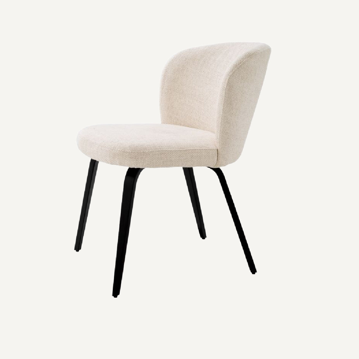 Chaise de salle à manger en tissu blanc écru | Eichholtz Halard | REMO-HOME, mobilier et décoration d'intérieur