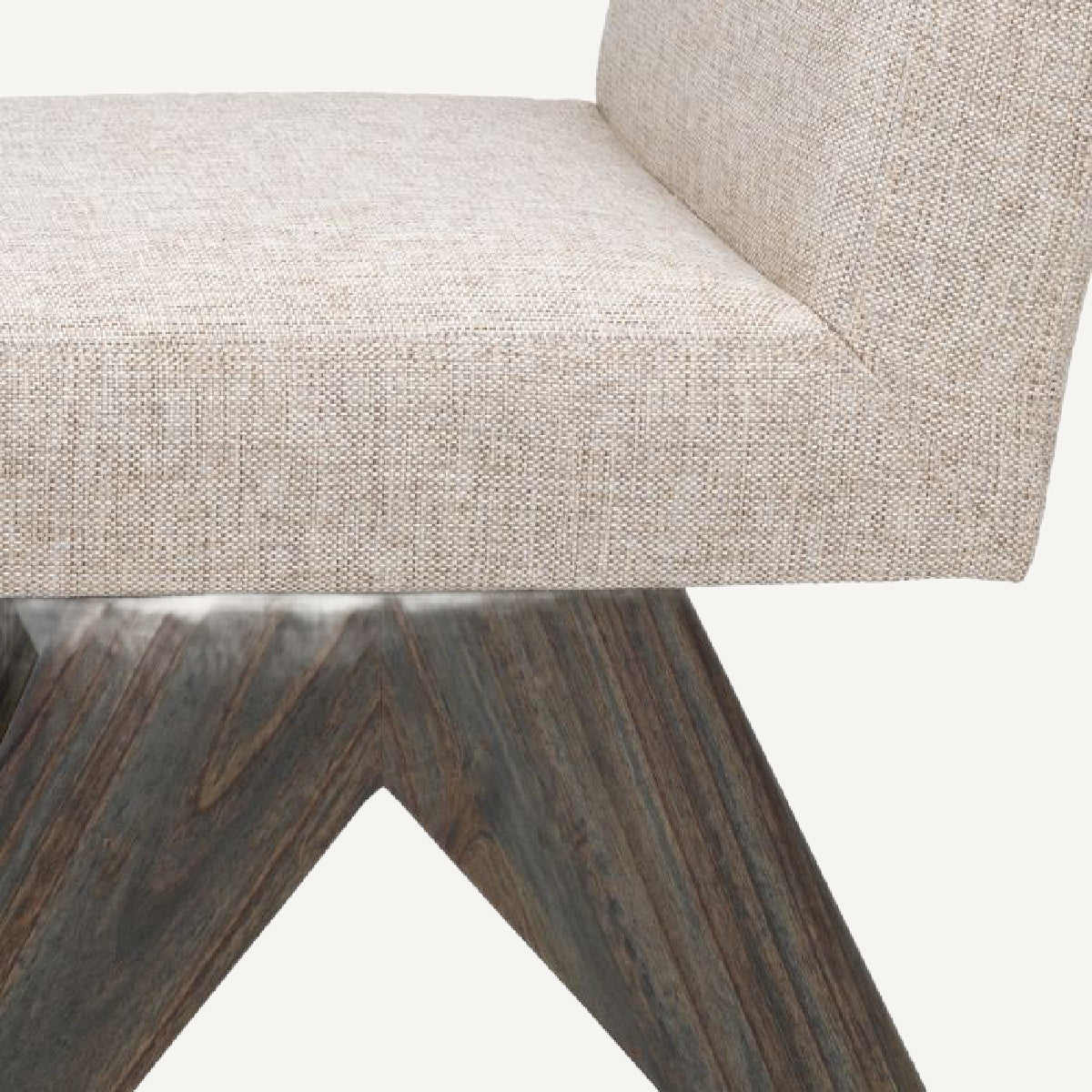 Chaise de salle à manger en tissu blanc écru | Eichholtz Erudit | REMO-HOME, mobilier et décoration d'intérieur