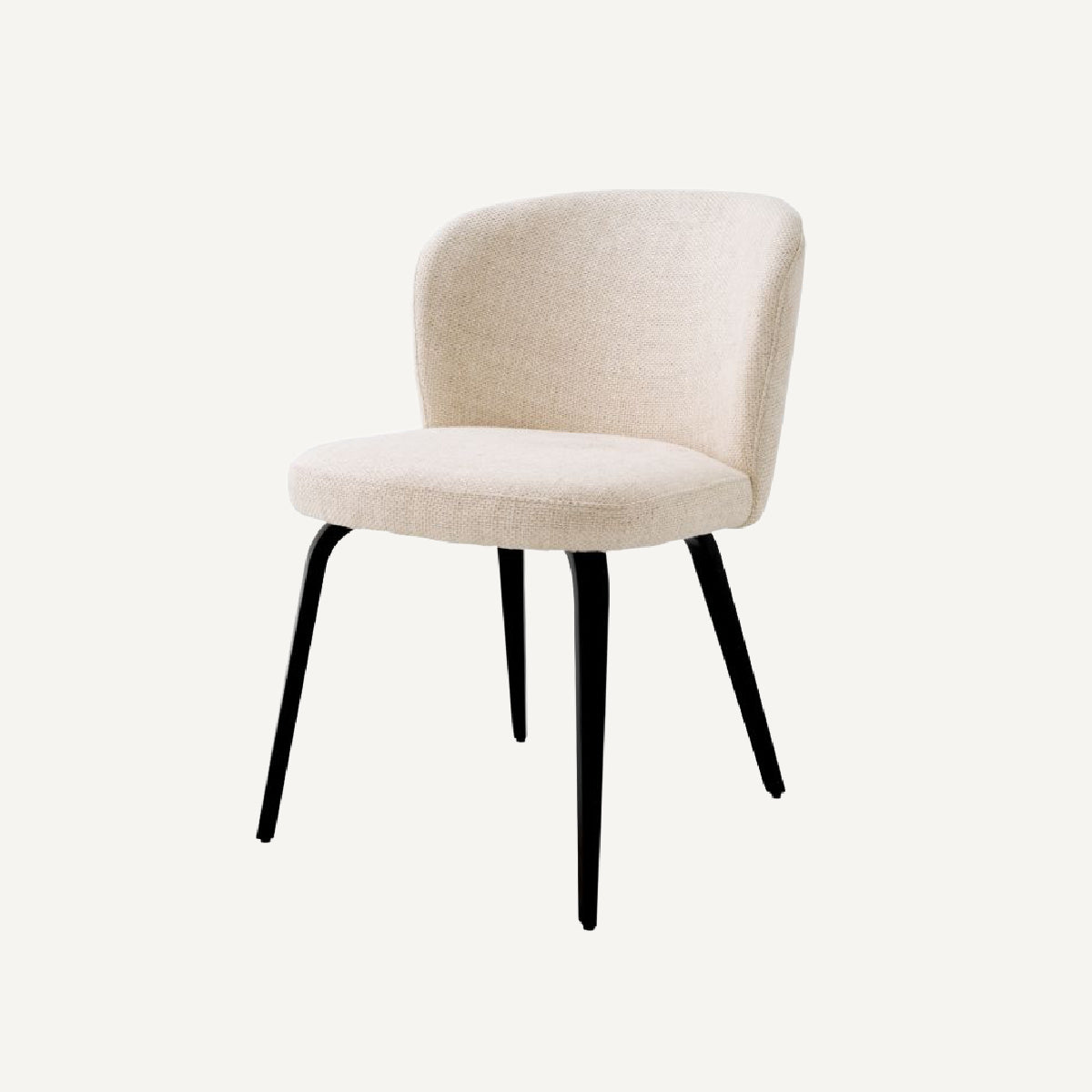 Chaise de salle à manger en tissu blanc écru | Eichholtz Halard | REMO-HOME, mobilier et décoration d'intérieur