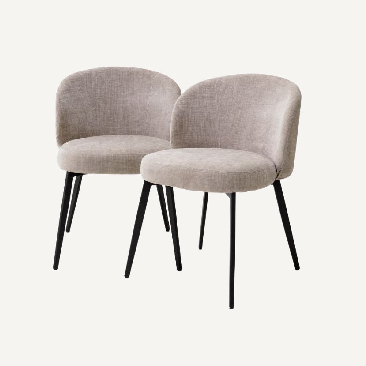 Chaise de salle à manger en tissu gris (lot de 2) | Eichholtz Lloyd | REMO-HOME, mobilier et décoration d'intérieur