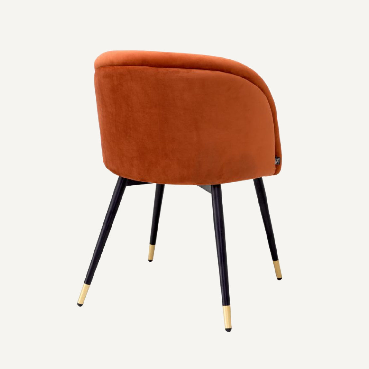 Chaise de salle à manger en velours orange (lot de 2) | Eichholtz Chloé | REMO-HOME, mobilier et décoration d'intérieur