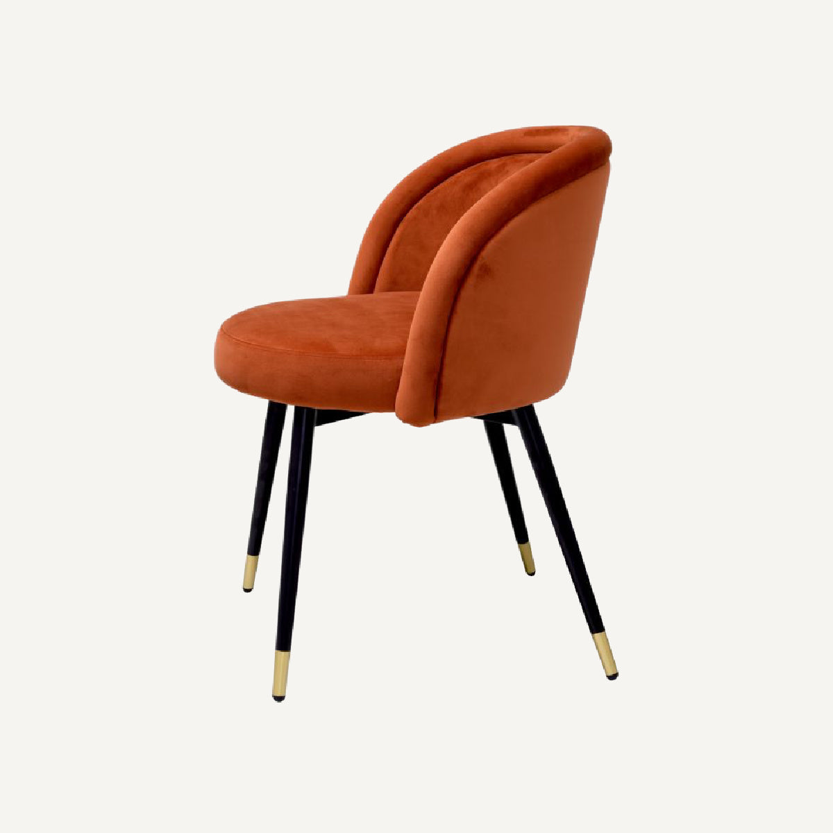 Chaise de salle à manger en velours orange (lot de 2) | Eichholtz Chloé | REMO-HOME, mobilier et décoration d'intérieur