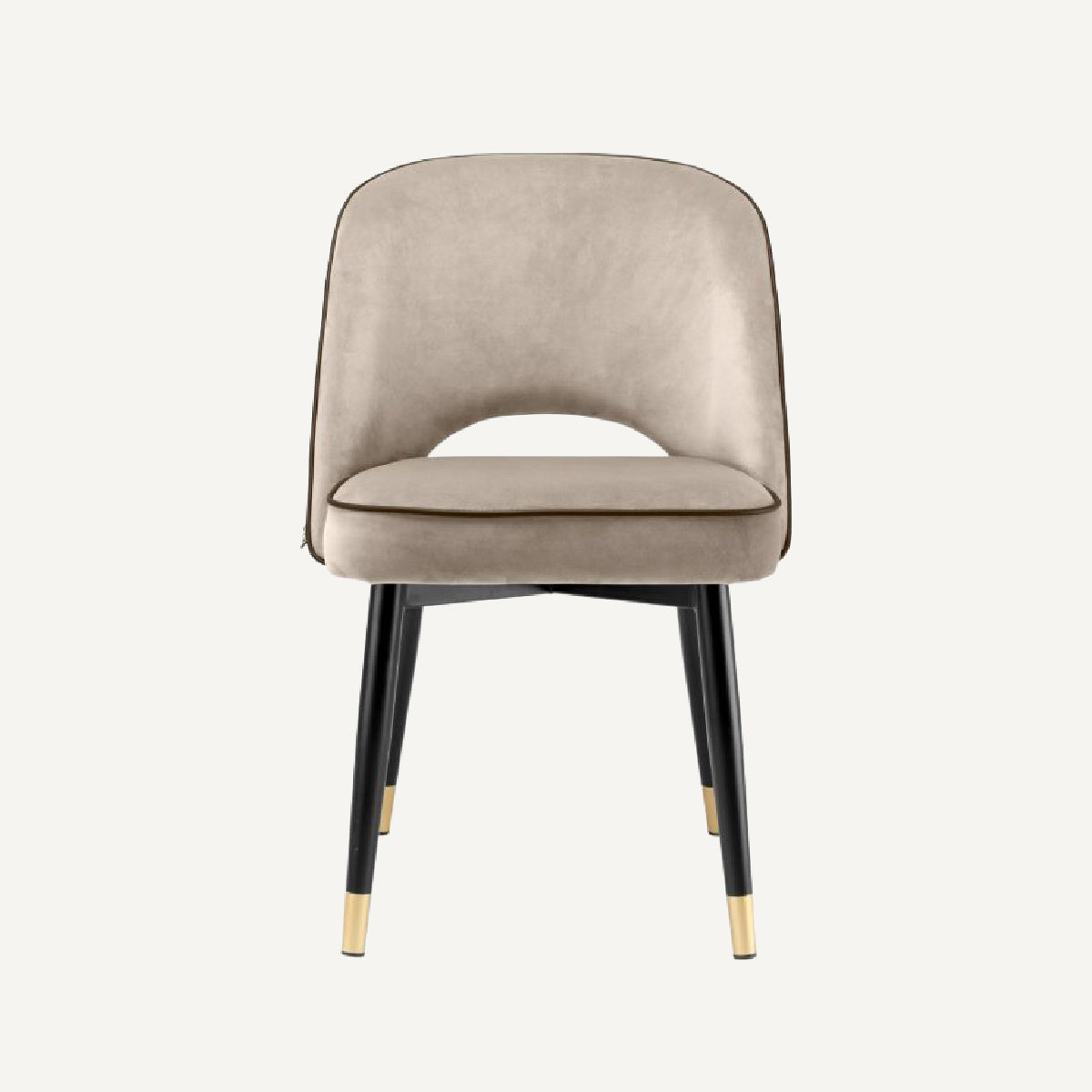 Chaise de salle à manger en velours greige (lot de 2) | Eichholtz Cliff | REMO-HOME, mobilier et décoration d'intérieur