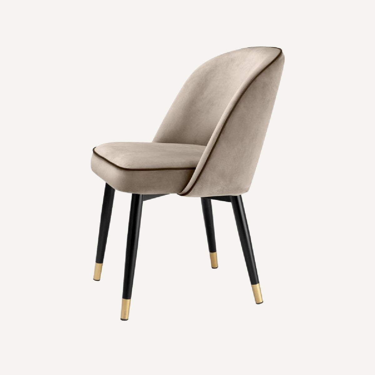 Chaise de salle à manger en velours greige (lot de 2) | Eichholtz Cliff | REMO-HOME, mobilier et décoration d'intérieur