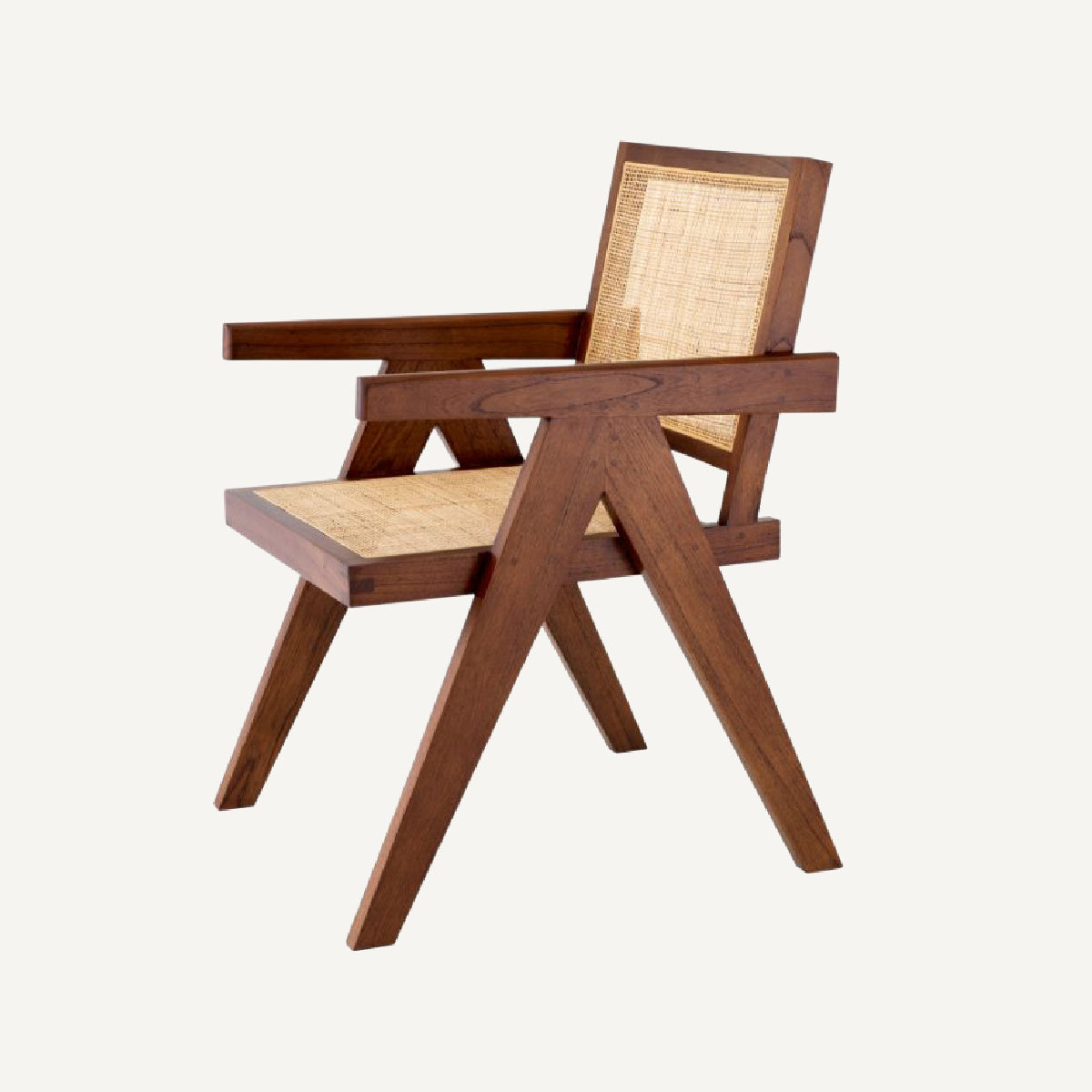 Chaise de salle à manger marron en rotin | Eichholtz Aristide | REMO-HOME, mobilier et décoration d'intérieur