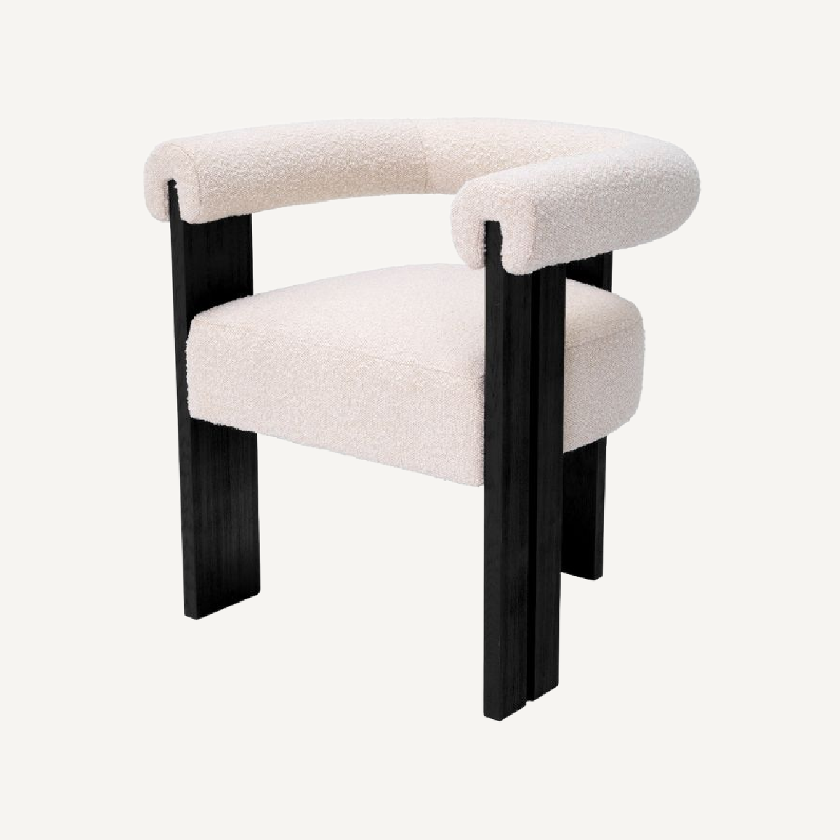 Chaise de salle à manger bouclé crème | Eichholtz Percy | REMO-HOME, mobilier et décoration d'intérieur