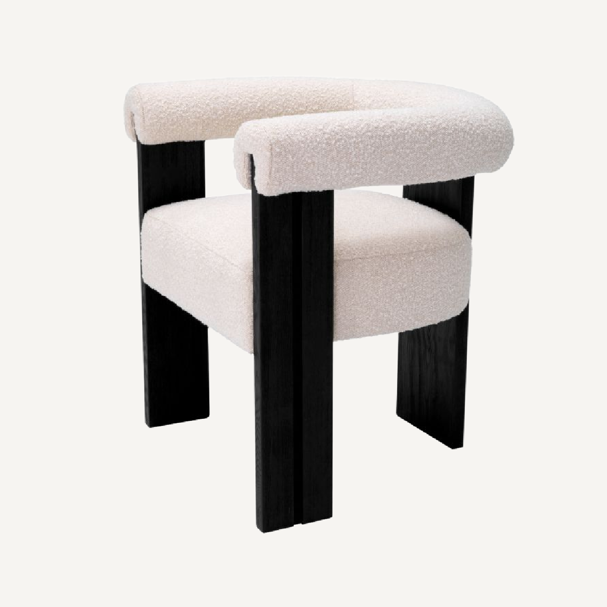 Chaise de salle à manger bouclé crème | Eichholtz Percy | REMO-HOME, mobilier et décoration d'intérieur
