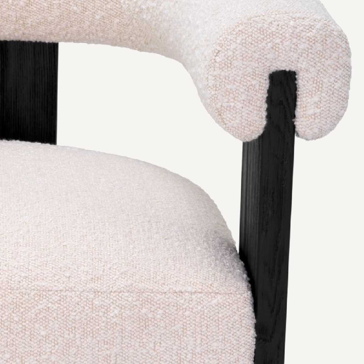 Chaise de salle à manger bouclé crème | Eichholtz Percy | REMO-HOME, mobilier et décoration d'intérieur