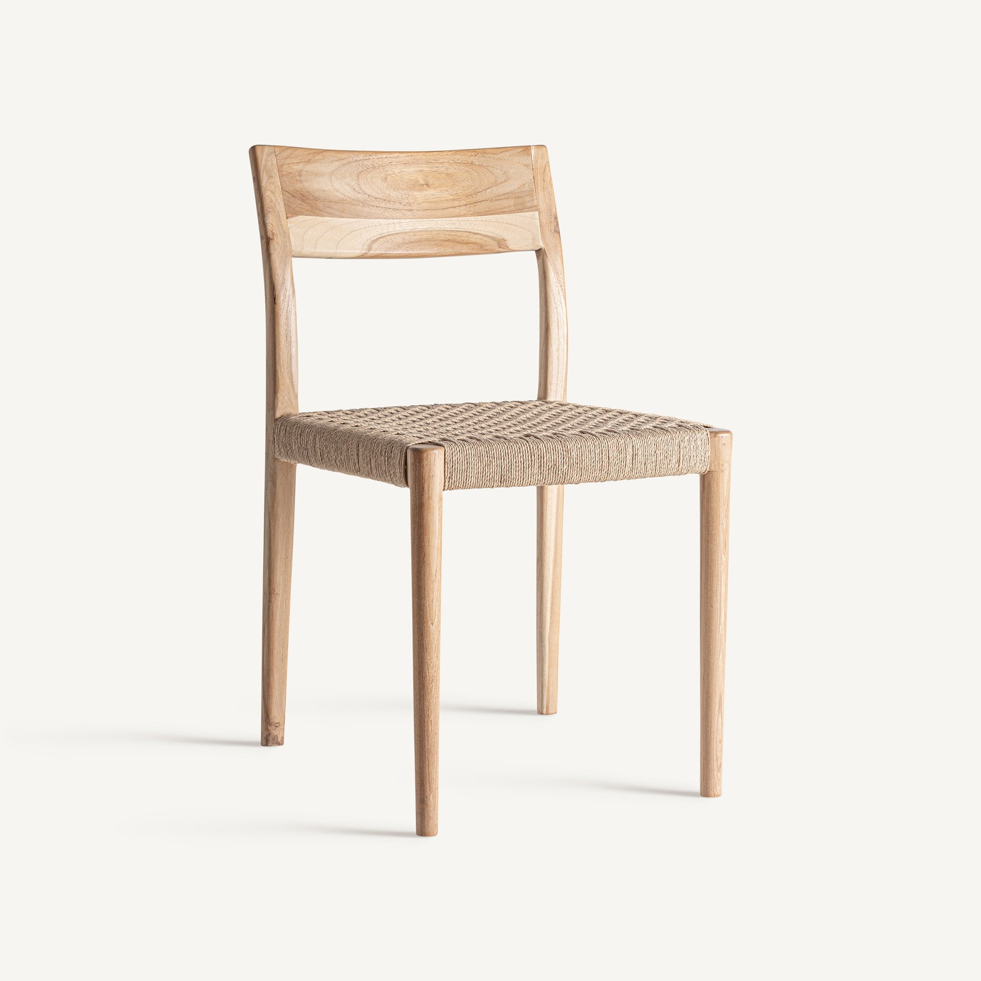 Chaise de salle à manger en teck marron | VICAL Caen | REMO-HOME, mobilier design et décoration d'intérieur