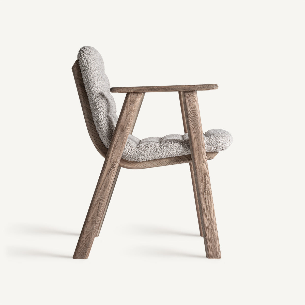 Chaise de salle à manger en tissu beige | VICAL Jacquard 2 | REMO-HOME, mobilier design et décoration d'intérieur