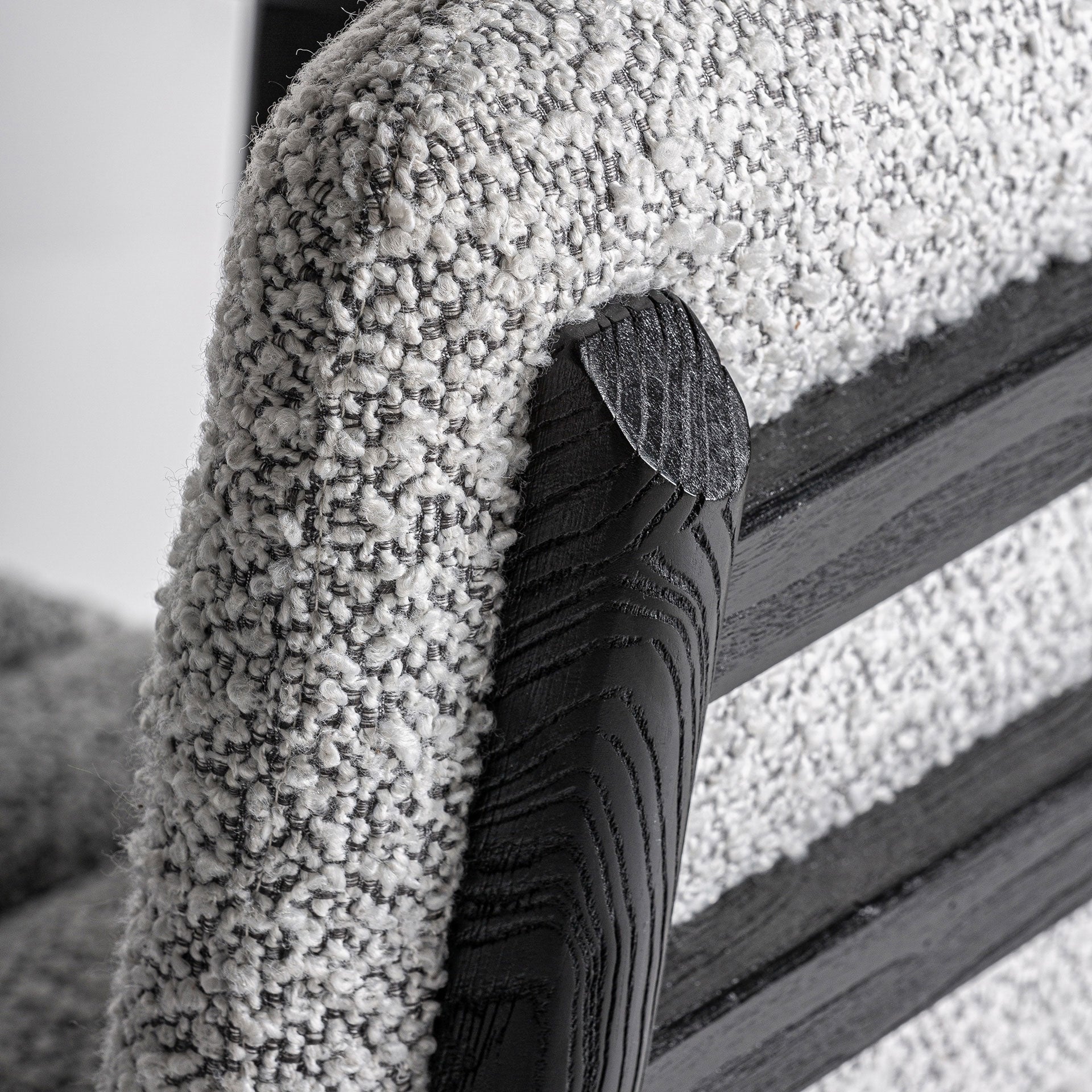 Chaise de salle à manger en tissu gris | VICAL Jacquard 2 | REMO-HOME, mobilier design et décoration d'intérieur