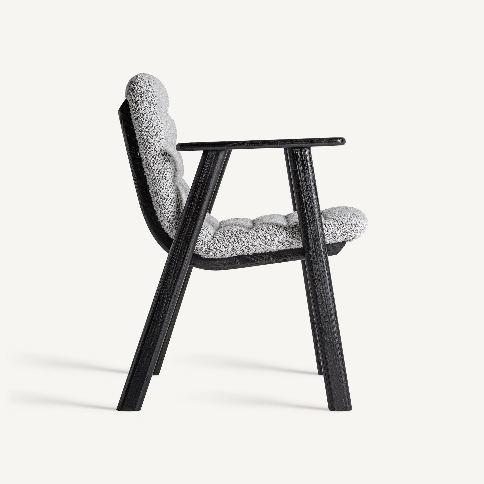 Chaise de salle à manger en tissu gris | VICAL Jacquard 2 | REMO-HOME, mobilier design et décoration d'intérieur