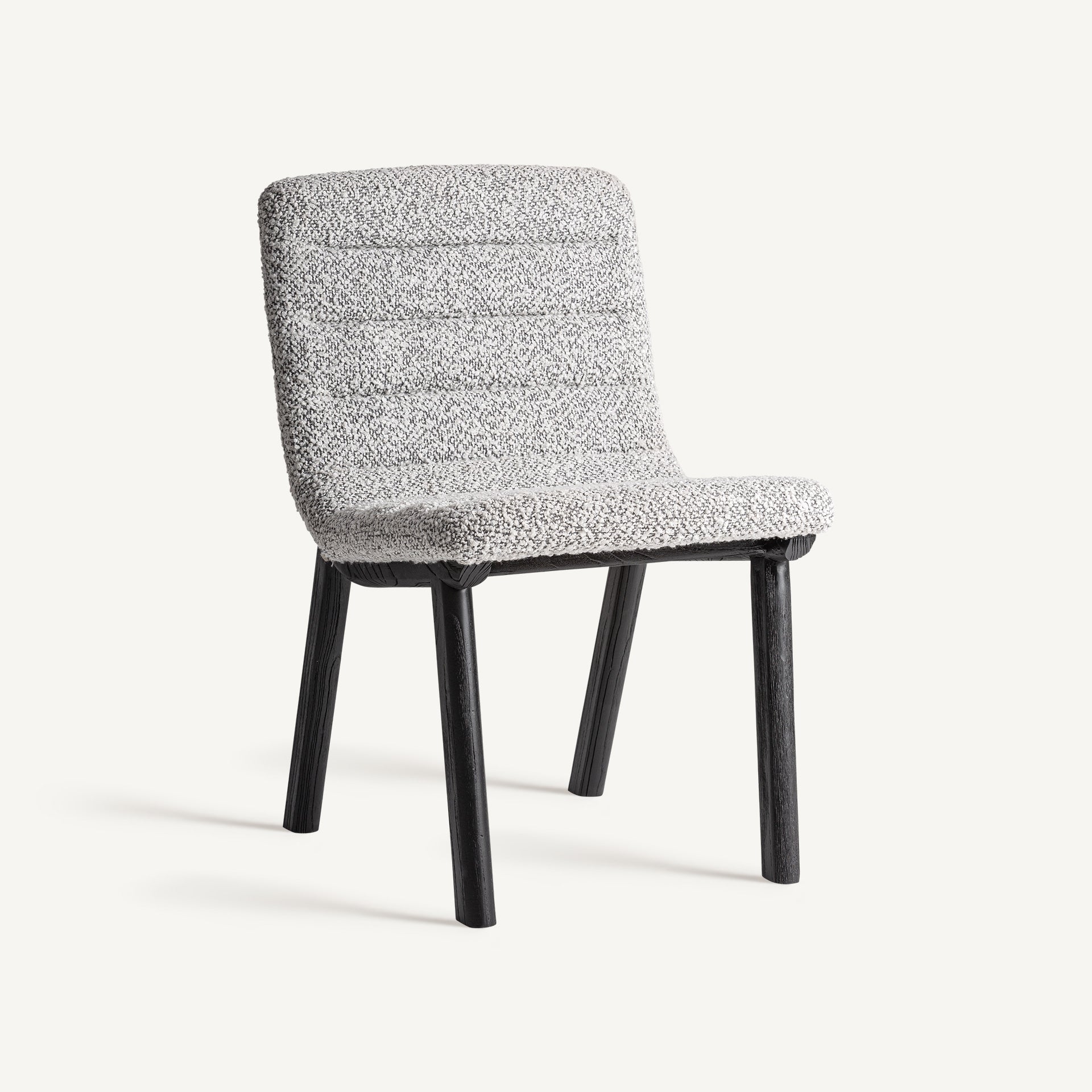 Chaise de salle à manger en tissu gris | VICAL Jacquard | REMO-HOME, mobilier design et décoration d'intérieur