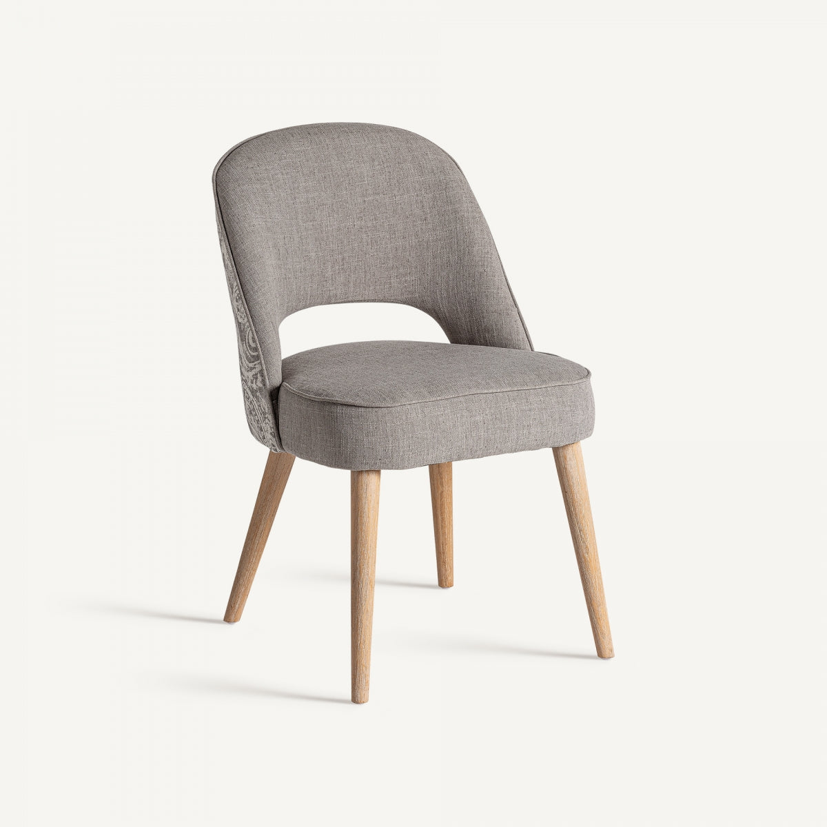 Chaise de salle à manger en tissu gris | Vical Calce | REMO, mobilier et décoration d'intérieur