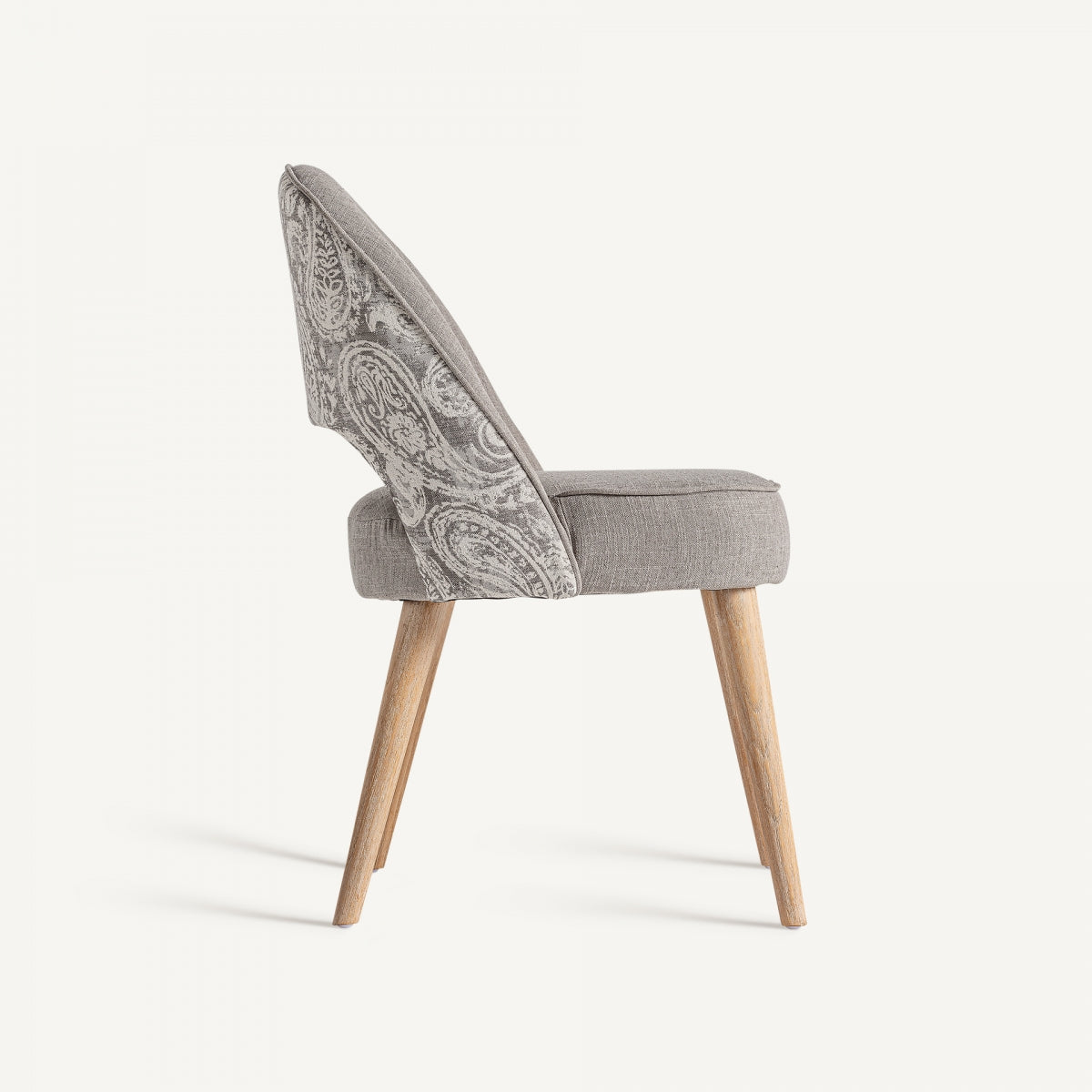 Chaise de salle à manger en tissu gris | Vical Calce | REMO, mobilier et décoration d'intérieur