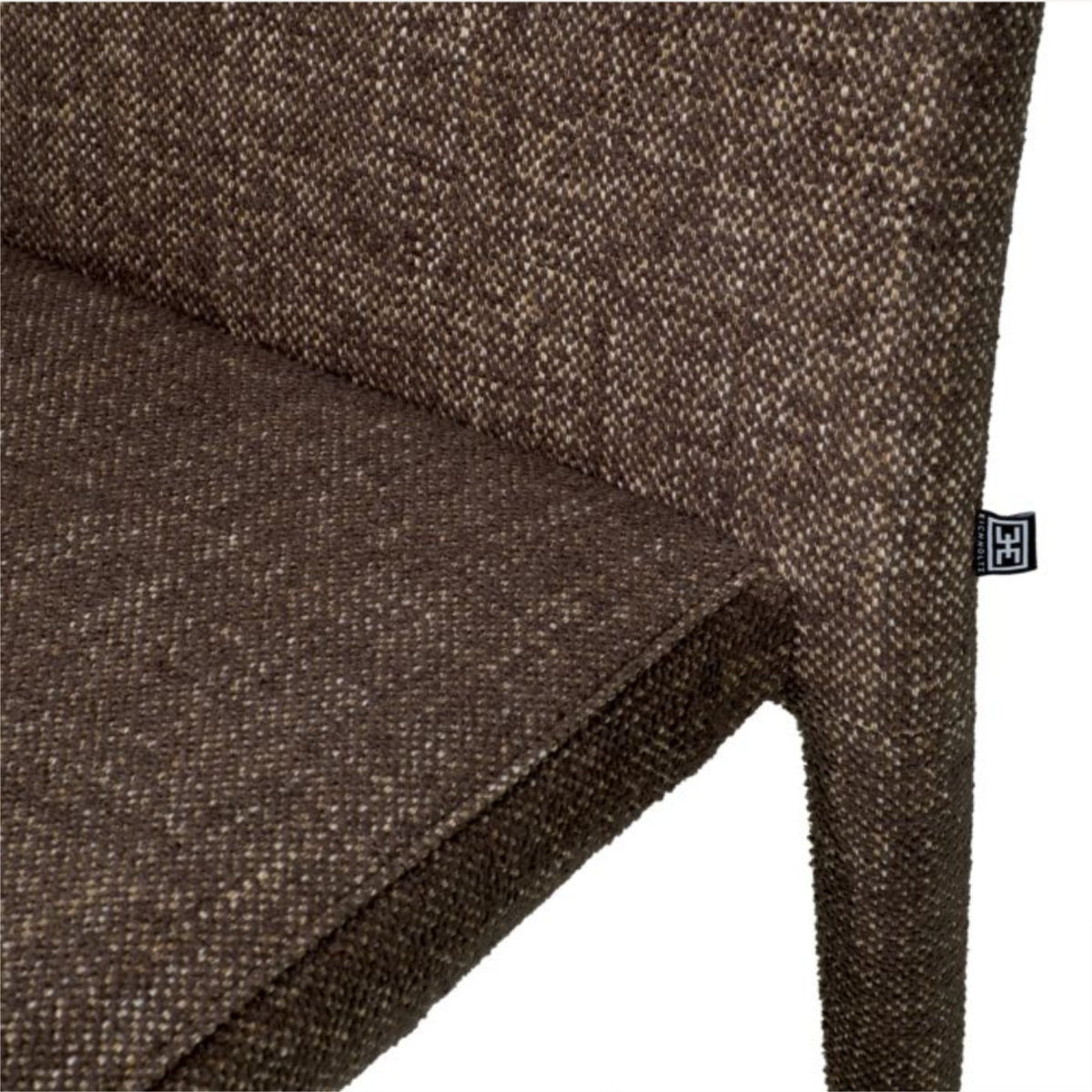 Chaise de salle à manger en tissu marron (lot de 2) | Eichholtz Leiza | REMO-HOME, mobilier et décoration d'intérieur