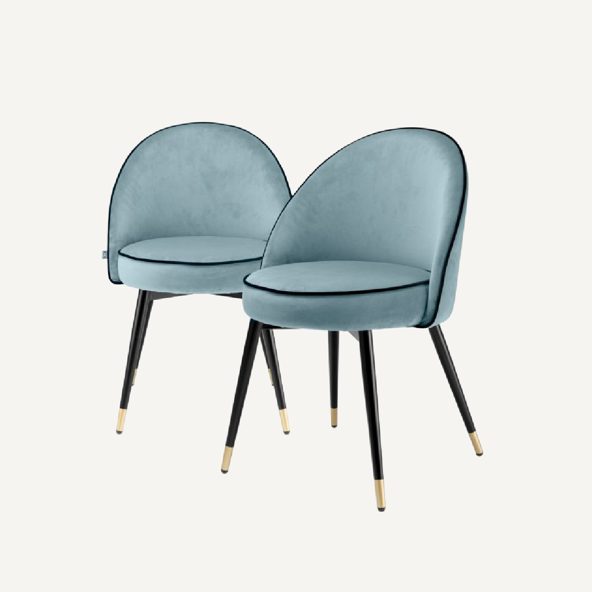Chaise de salle à manger en velours bleu (lot de 2) | Eichholtz Cooper | REMO-HOME, mobilier et décoration d'intérieur