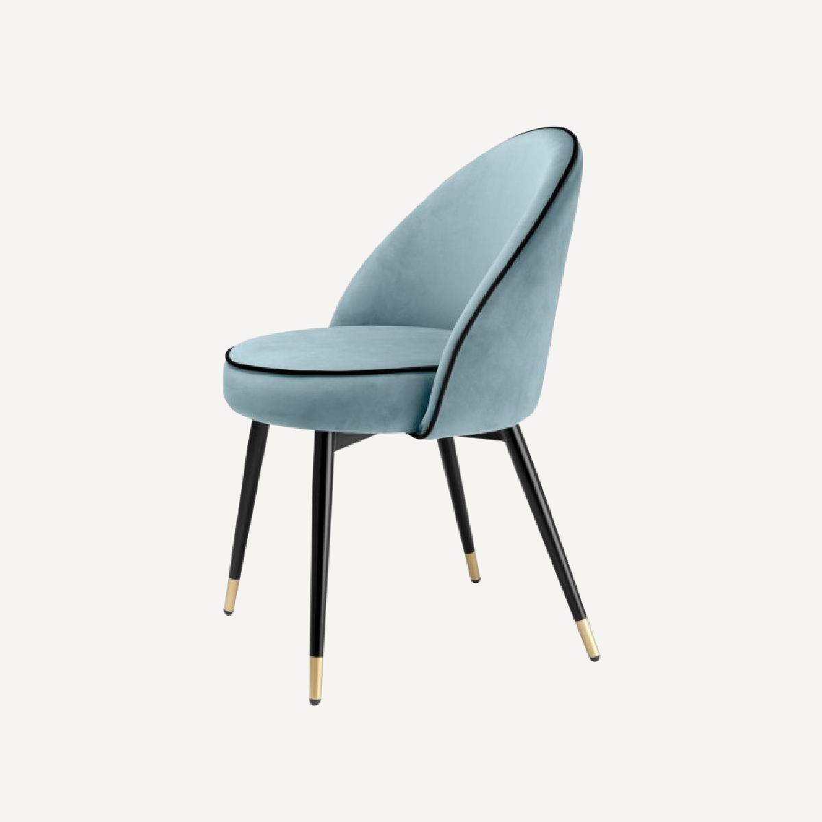Chaise de salle à manger en velours bleu (lot de 2) | Eichholtz Cooper | REMO-HOME, mobilier et décoration d'intérieur