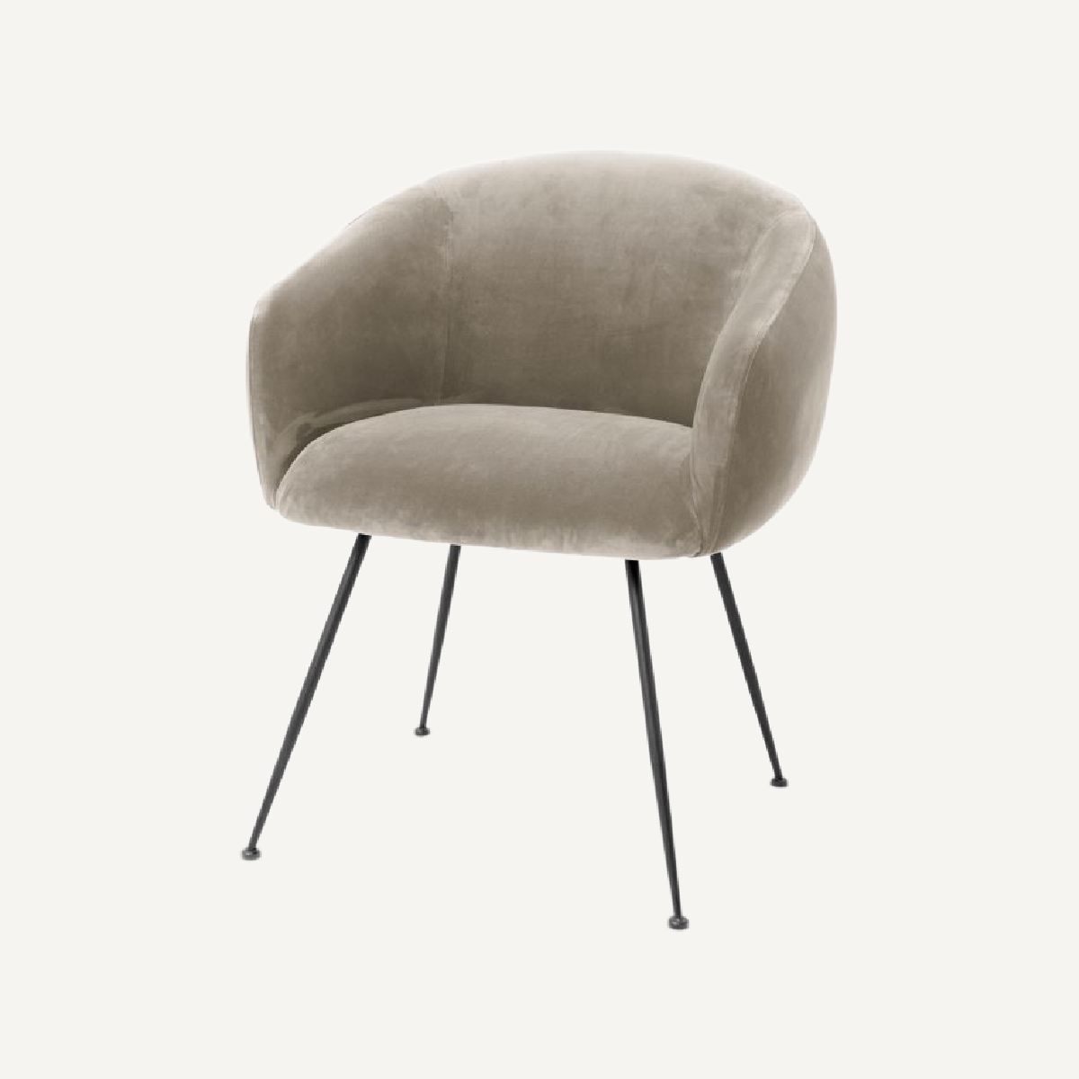 Chaise de salle à manger en velours greige | Eichholtz Elbury | REMO-HOME, mobilier et décoration d'intérieur