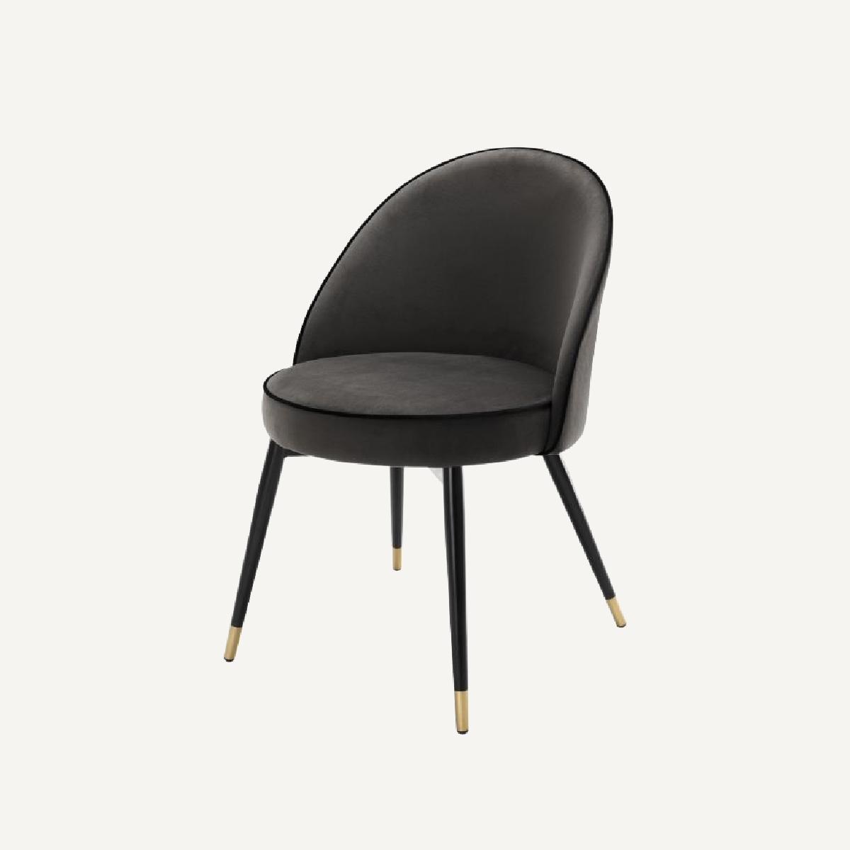 Chaise de salle à manger en velours gris foncé (lot de 2) | Eichholtz Cooper | REMO-HOME, mobilier et décoration d'intérieur