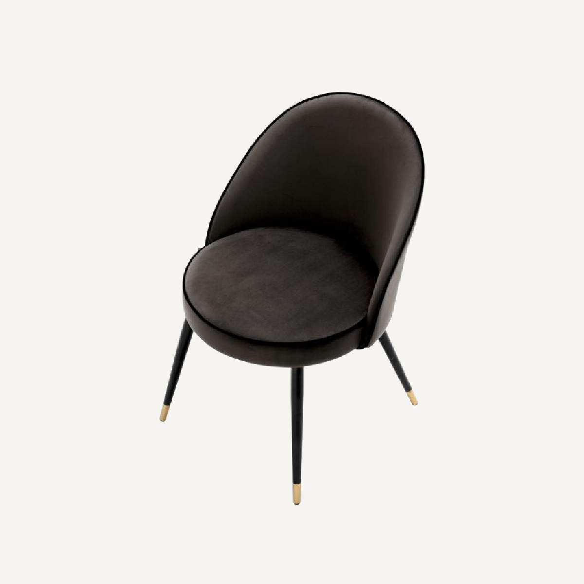 Chaise de salle à manger en velours gris foncé (lot de 2) | Eichholtz Cooper | REMO-HOME, mobilier et décoration d'intérieur
