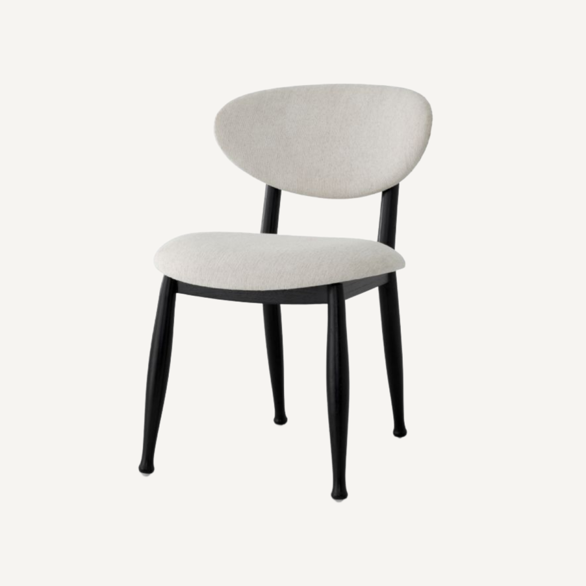 Chaise de salle à manger noire en tissu crème | Eichholtz Allston | REMO-HOME, mobilier et décoration d'intérieur