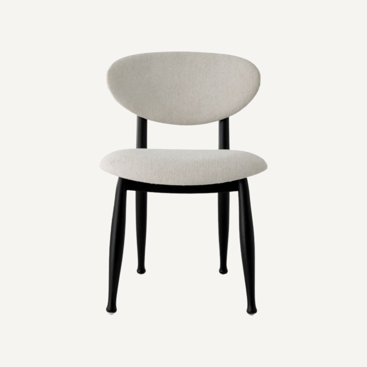 Chaise de salle à manger noire en tissu crème | Eichholtz Allston | REMO-HOME, mobilier et décoration d'intérieur