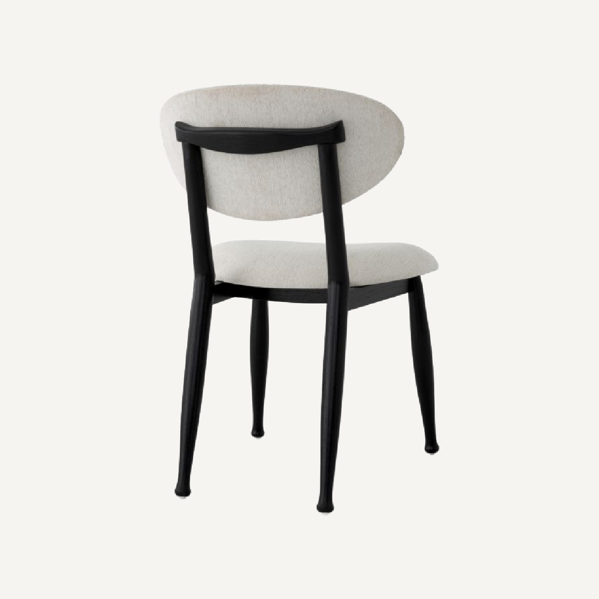 Chaise de salle à manger noire en tissu crème | Eichholtz Allston | REMO-HOME, mobilier et décoration d'intérieur