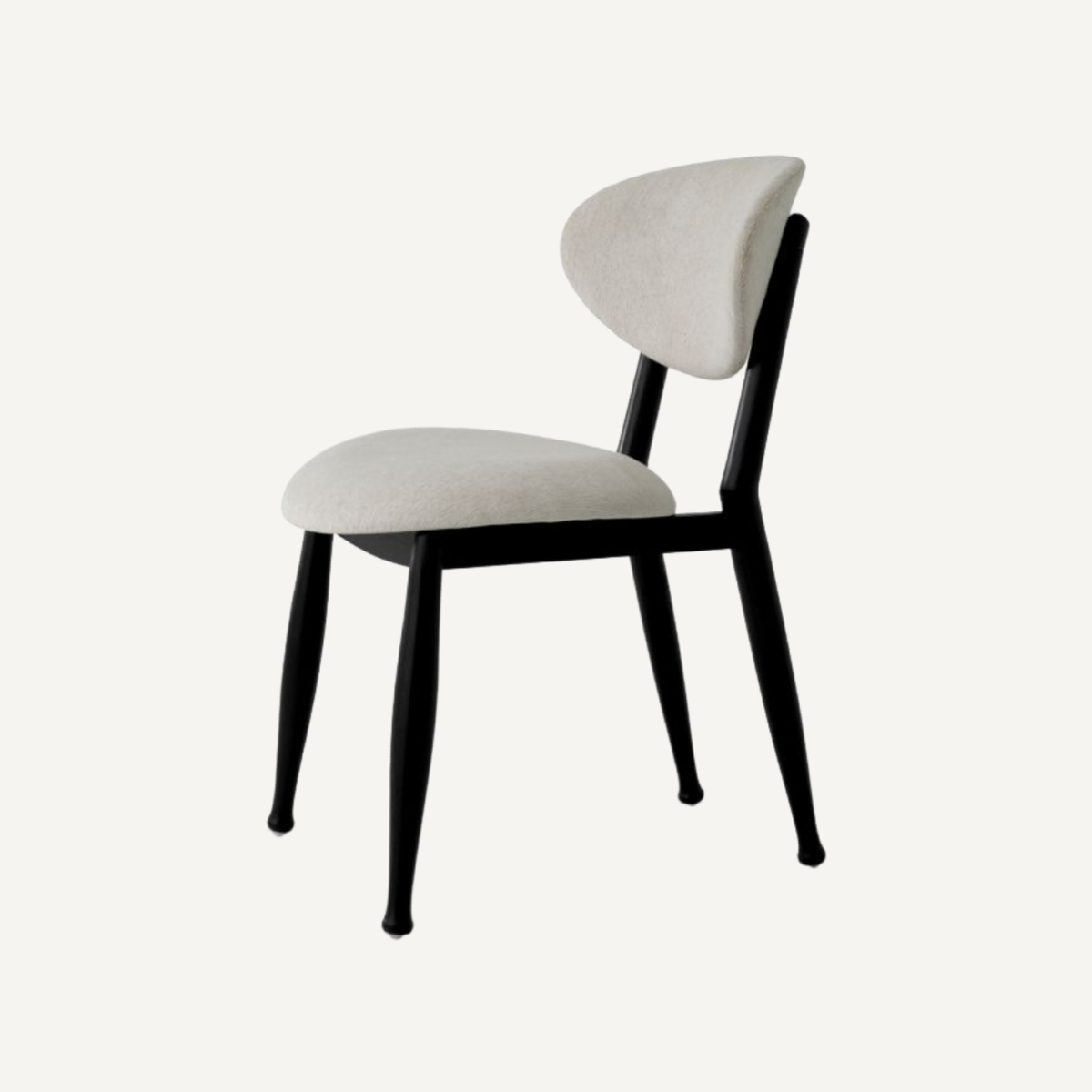 Chaise de salle à manger noire en tissu crème | Eichholtz Allston | REMO-HOME, mobilier et décoration d'intérieur