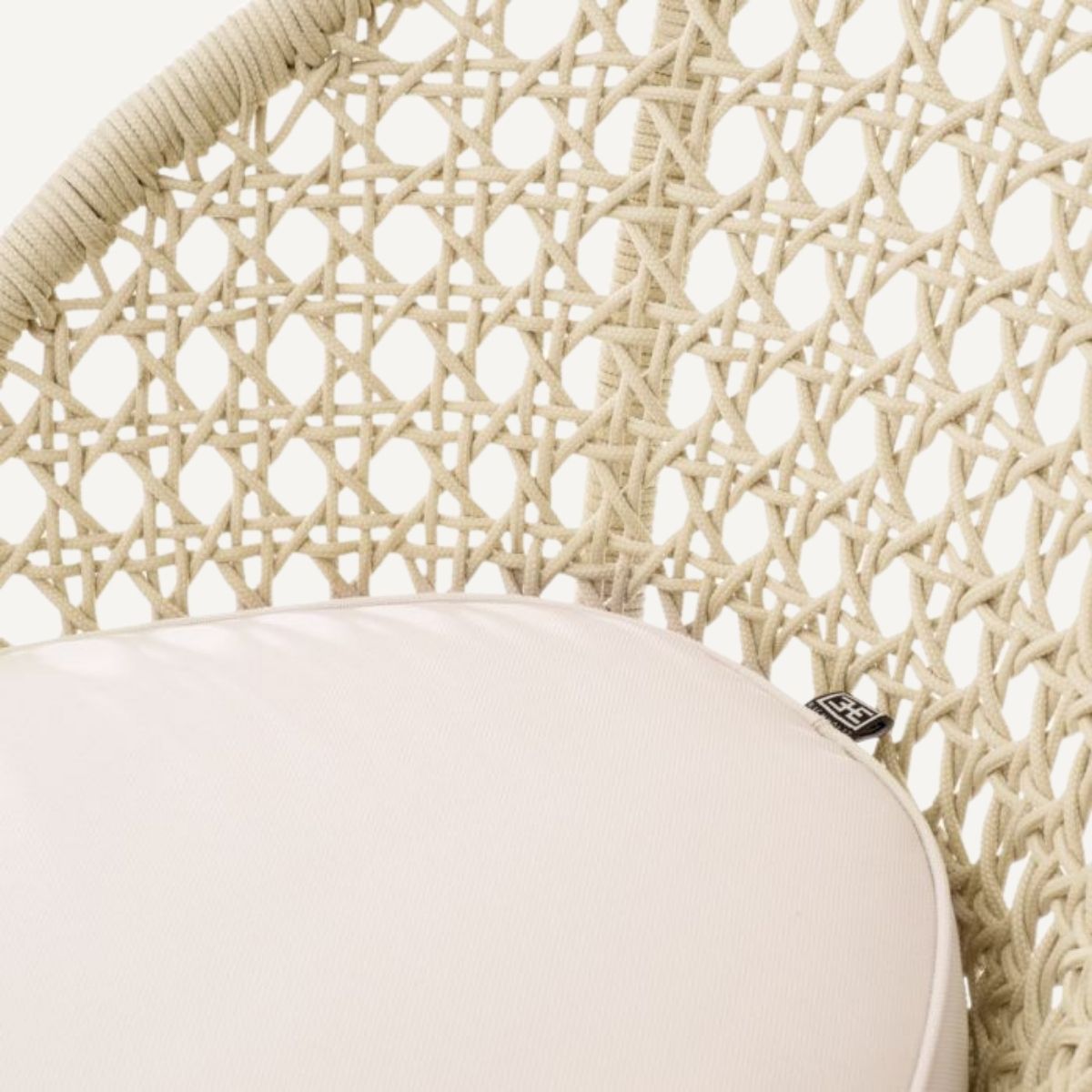 Chaise de bar en teck et cordage crème | Eichholtz Trinity | REMO-HOME, mobilier et décoration d'intérieur