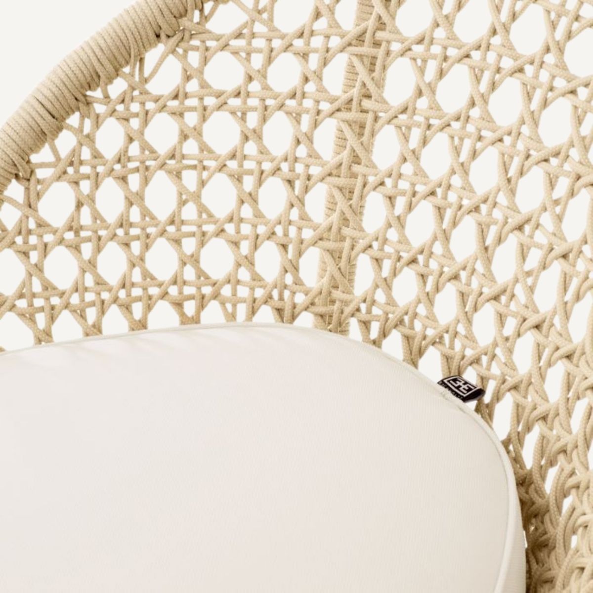 Chaise de comptoir en teck et cordage crème | Eichholtz Trinity | REMO-HOME, mobilier et décoration d'intérieur